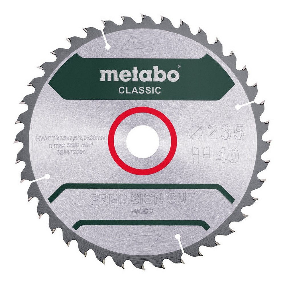 metabo Kreissägeblatt, "precision cut wood - classic", 235 x 30 mm, Zähnezahl 40