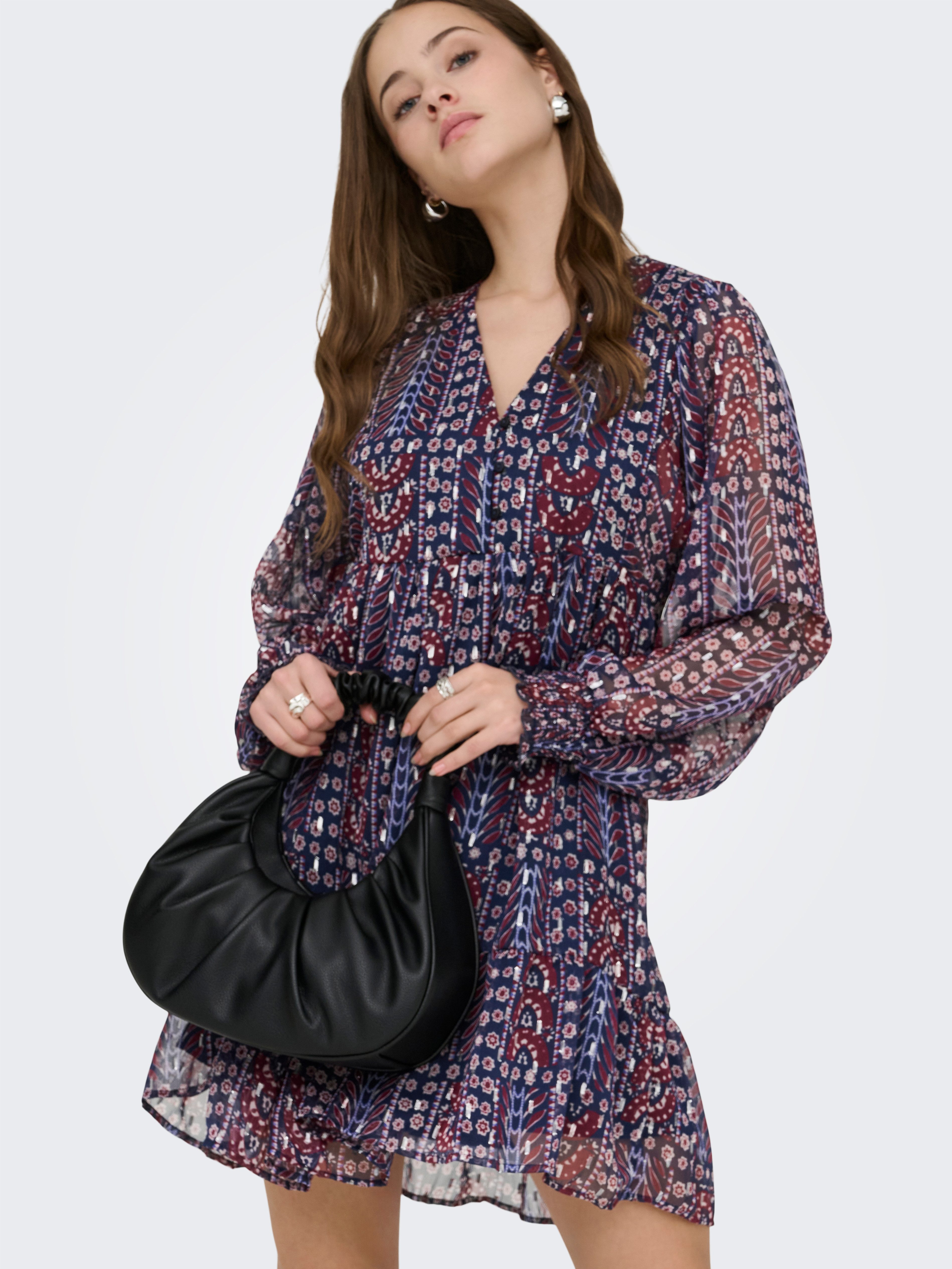 ONLY Chiffonkleid ONLSIRA L/S SHORT DRESS WVN