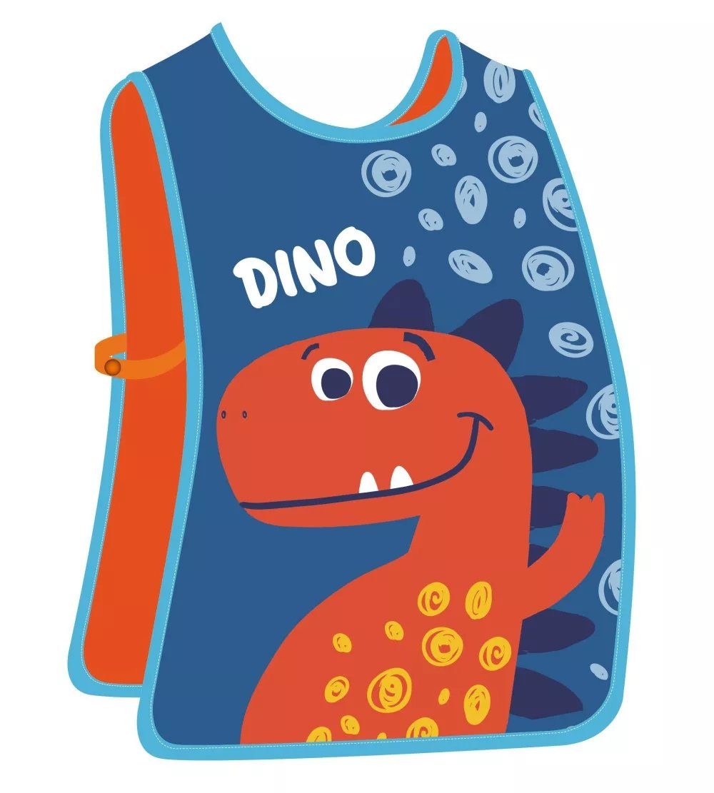 Lau-Fashion Malschürze Motiv Dino Malmantel Malkittel Schule Basteln Kunstunterricht 46cm