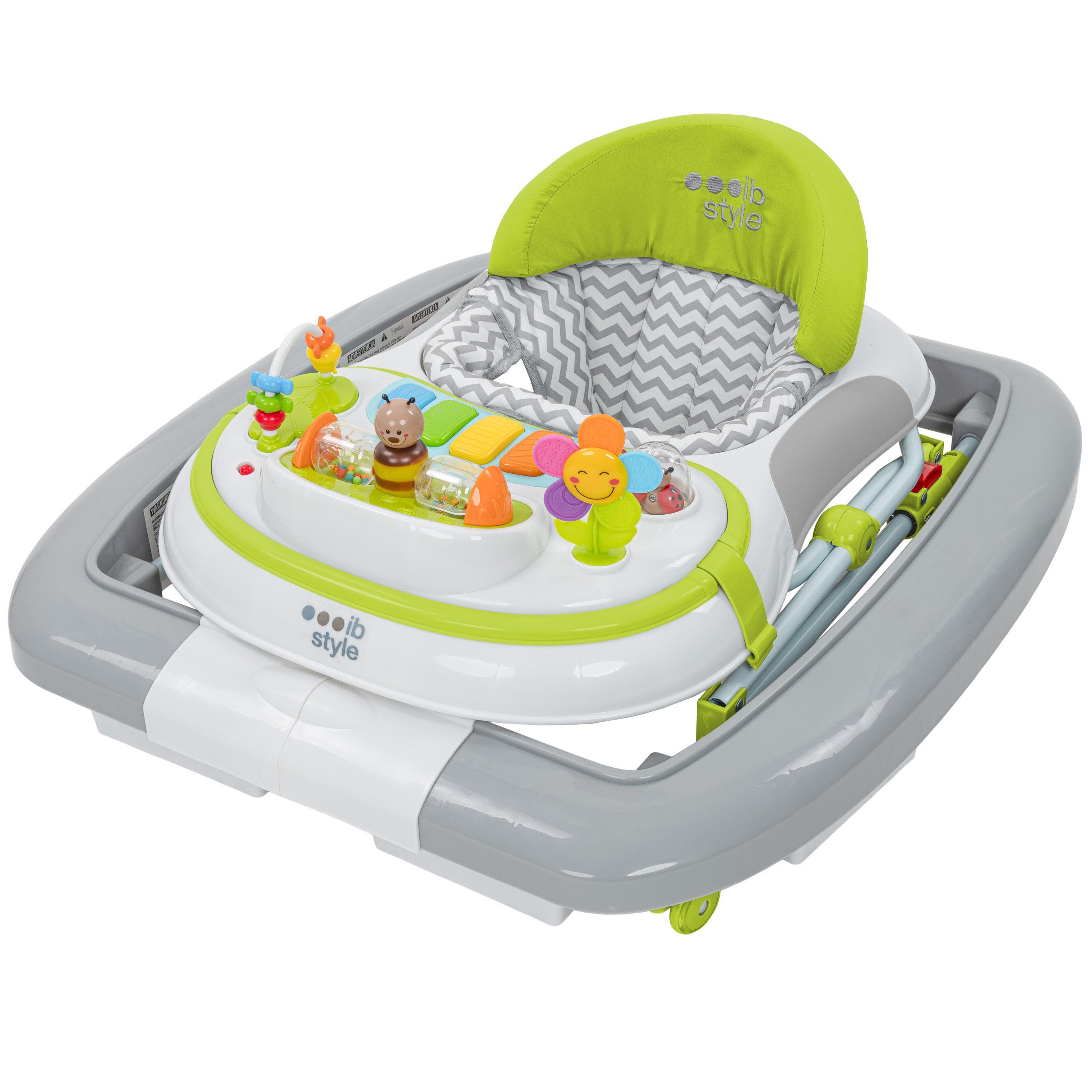 ib style Lauflernhilfe Wave Babywalker & elektronischem Spielelement Grün, mit Schaukelfunktion Lauflernwagen