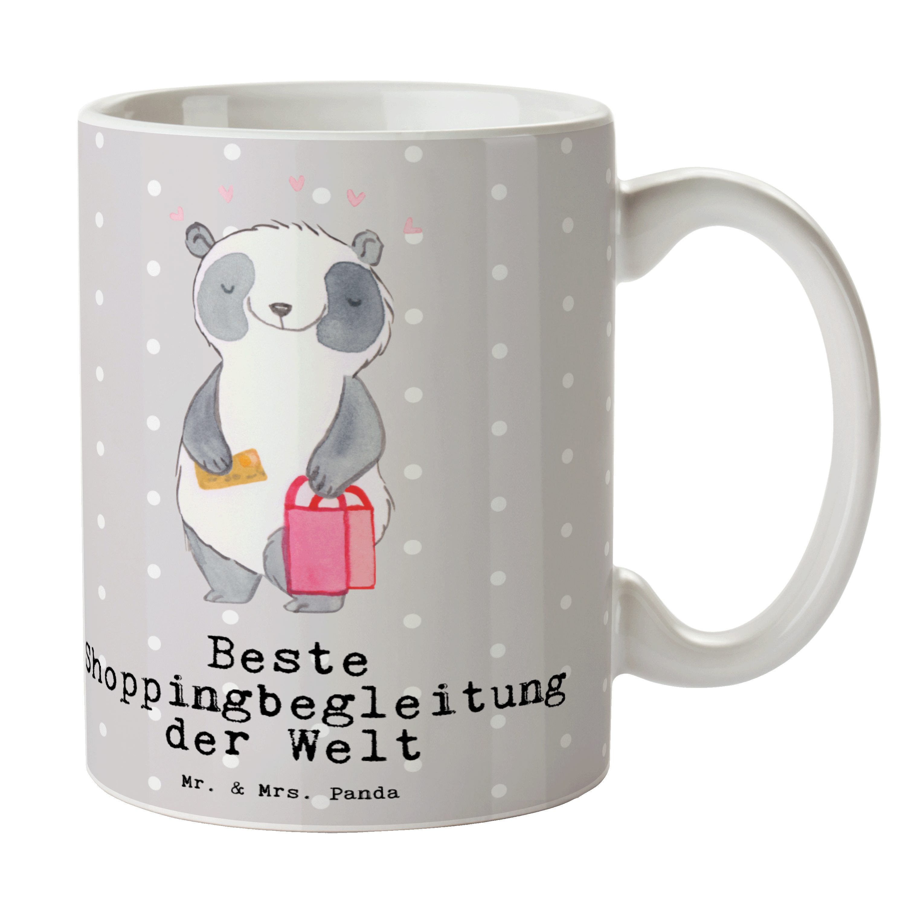 - Shoppingbegleitung Tasse Panda - Pastell Geschenk, Mrs. Keramik der Ge, Welt Beste & Panda Mr. Grau