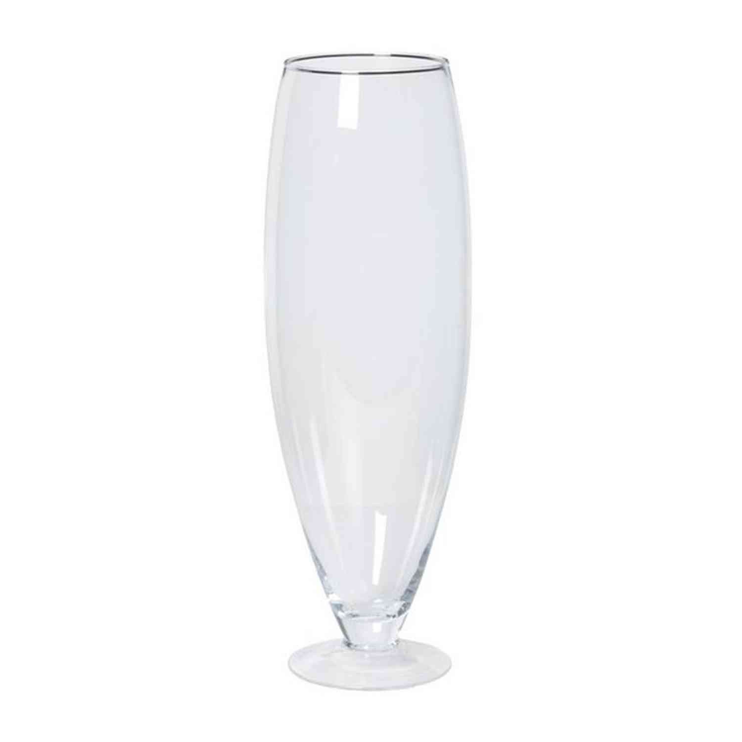INNA-Glas Bodenvase Tina, Kegel - Rund, klar, 67cm, Ø 17cm - Ø 22cm - XXL Vase
