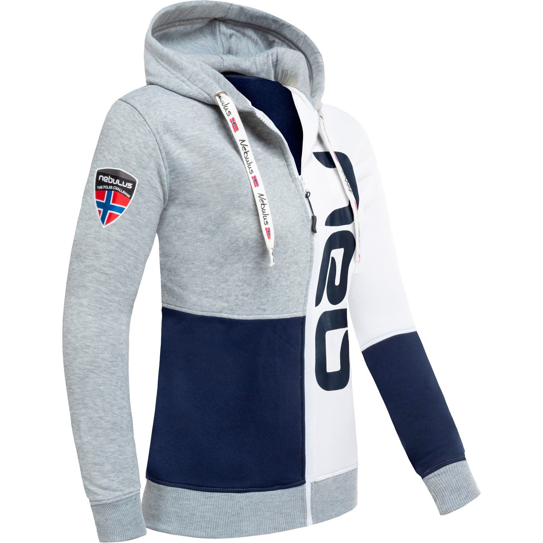 Nebulus Sweatjacke NEBSTER, P6115 - Damen, navy-weiß-grau, XL/42