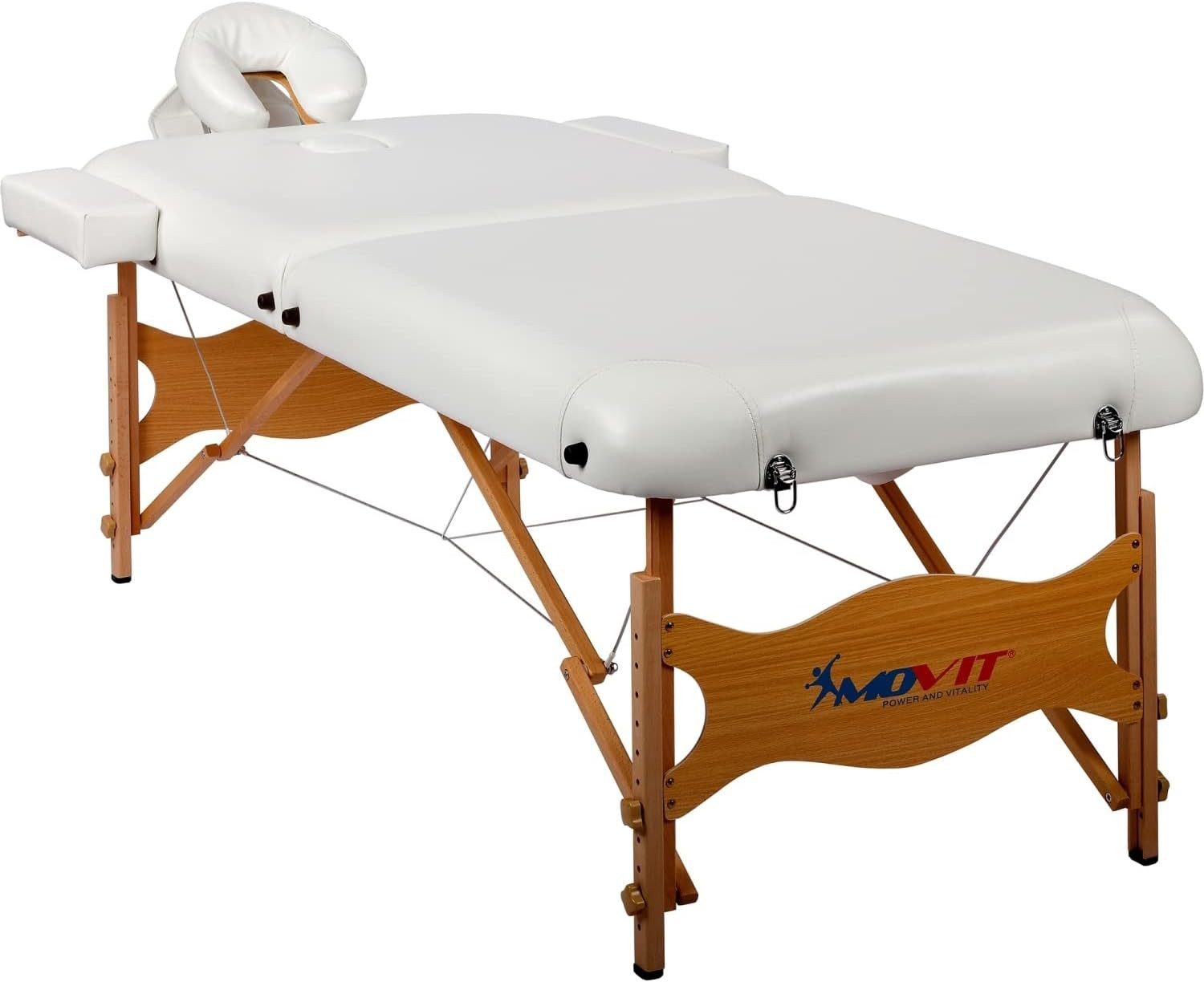 MOVIT Massageliege Deluxe Massageliege Mobile Therapieliege, inklusive Tasche, XXL, 8 cm Polsterung, Vollholzgestell, Farbwahl