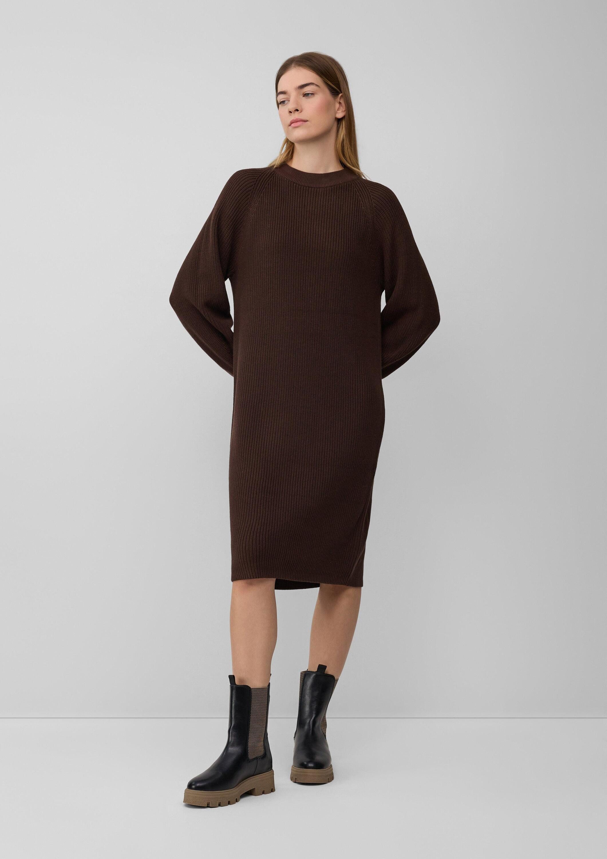 s.Oliver Midikleid Kleid Midi-Strickkleid mit Rippbündchen günstig online kaufen