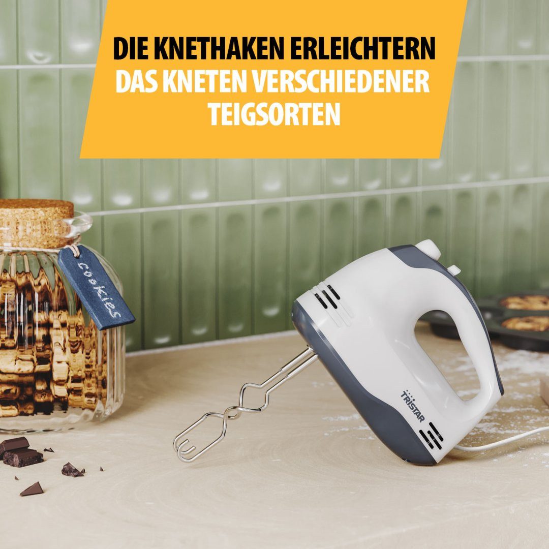 Tristar Handmixer Tristar MX-4203 Handmixer – 5 Geschwindigkeitsstufen – 200 W, 200 W, 5 Geschwindigkeiten – 200 W