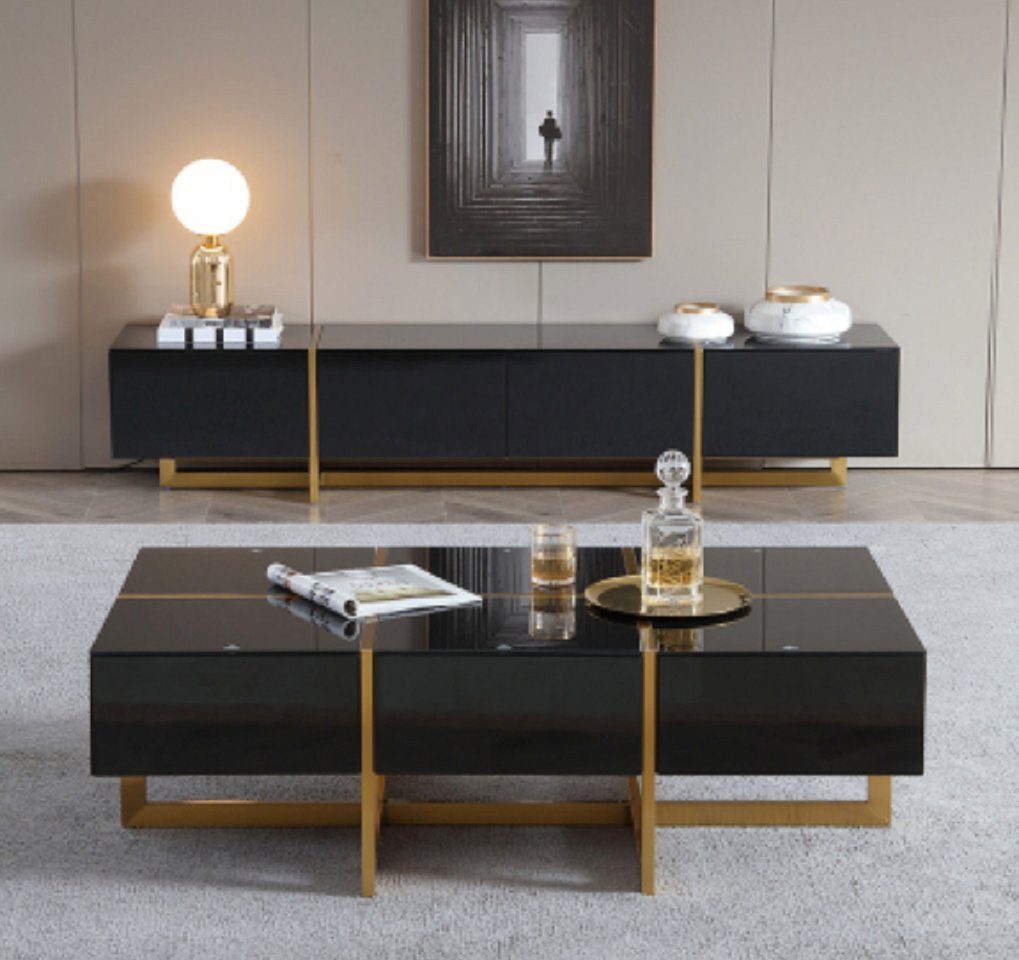 JVmoebel Couchtisch SchwarzCouchtisch Luxus Moderne Tische Wohnzimmer Möbel Holz (1-St., Nur Couchtisch), Made in Europe