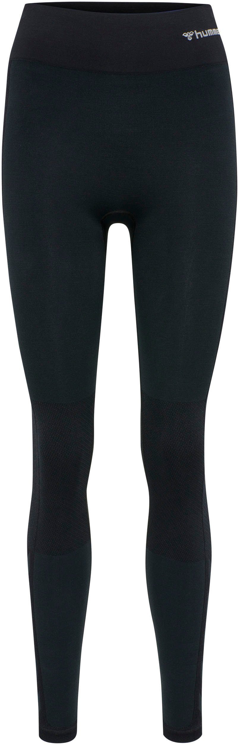 hummel Leggings HMLCLEA SEAMLESS MID WAIST TIGHTS dehnbarer Stoff, feuchtigkeitsableitendes Material, mit Mesh-Belüftung