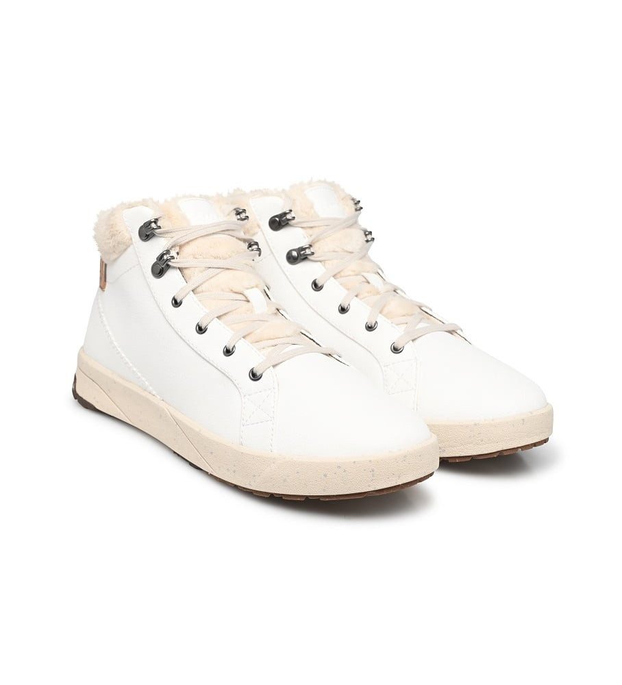 Winterschuhe Bergen Warm (Leder, Fleecefutter) weiss Damen Sneaker