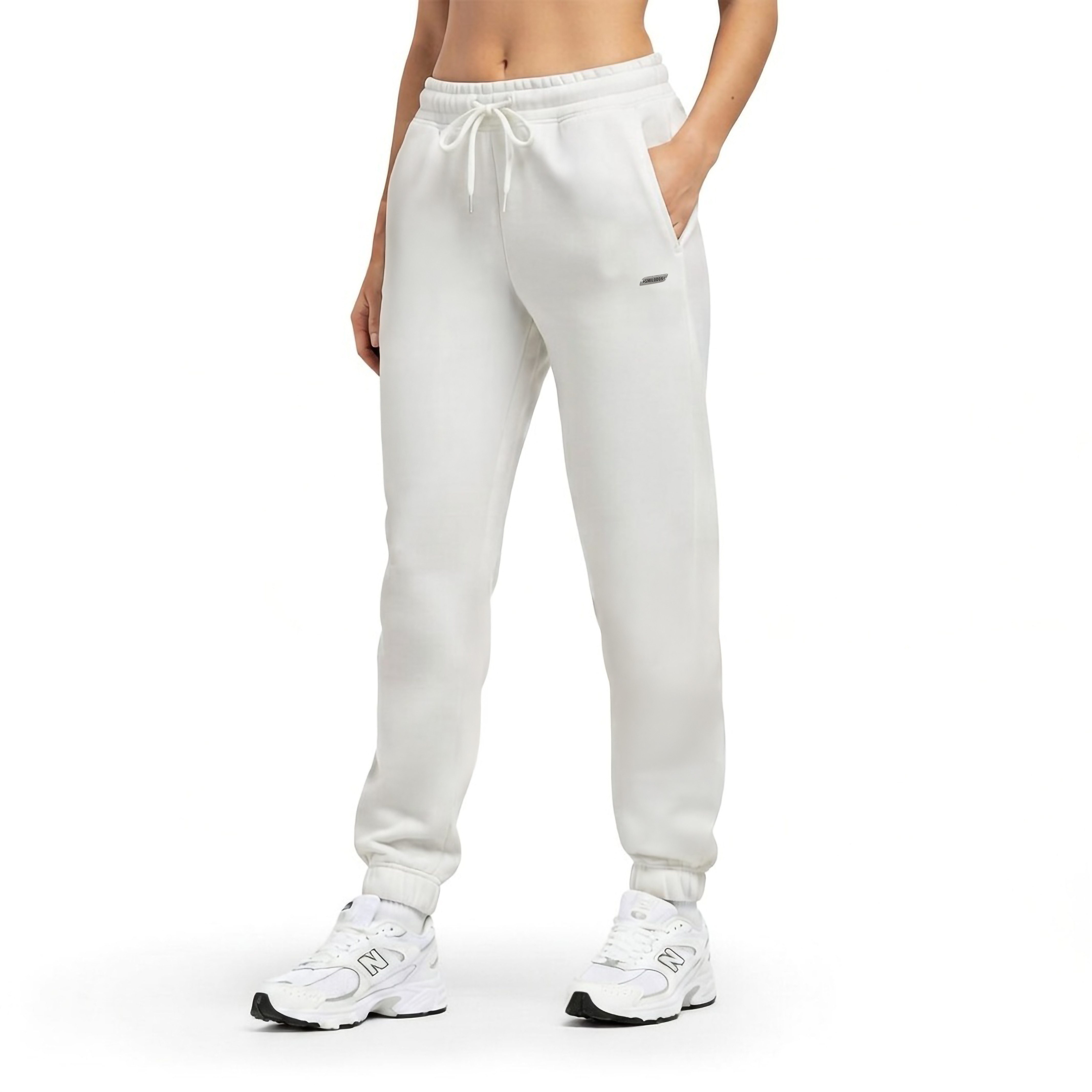Smilodox Jogginghose Laurena, Regular Fit Sweathose mit Kordelzug am Bund, Metallabel angenehmes Material Bündchen an Beinabschlüssen Sport Alltag Fitness