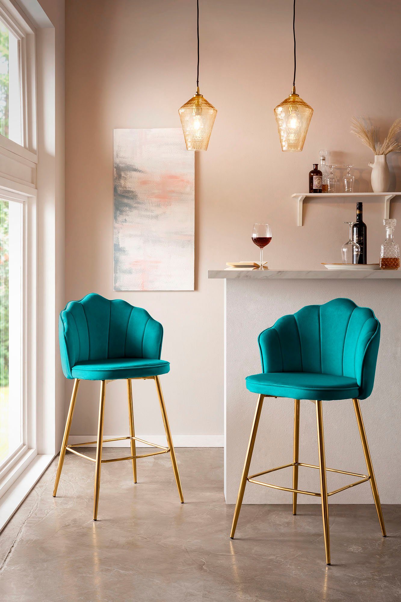 SalesFever Barhocker Clam Barhocker mit Stil günstig online kaufen