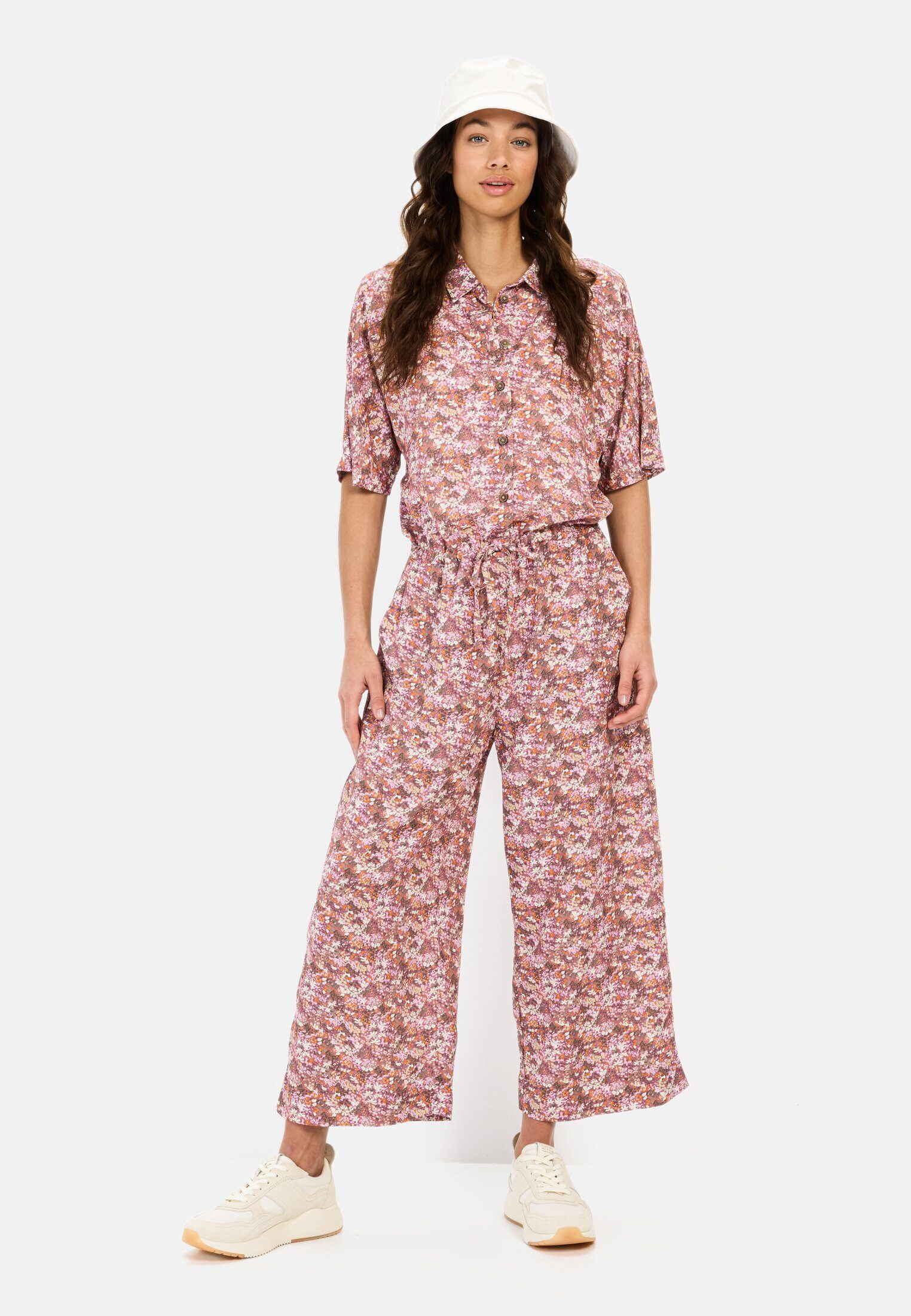 camel active Jumpsuit aus Viskose Kurzarm