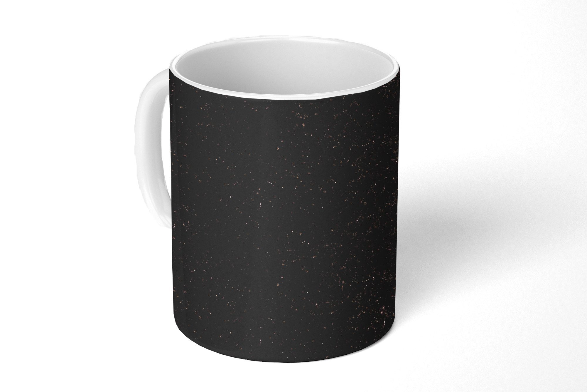 MuchoWow Tasse Granit - Schwarz - Muster, Keramik, Kaffeetassen, Teetasse, Becher, Teetasse, Geschenk