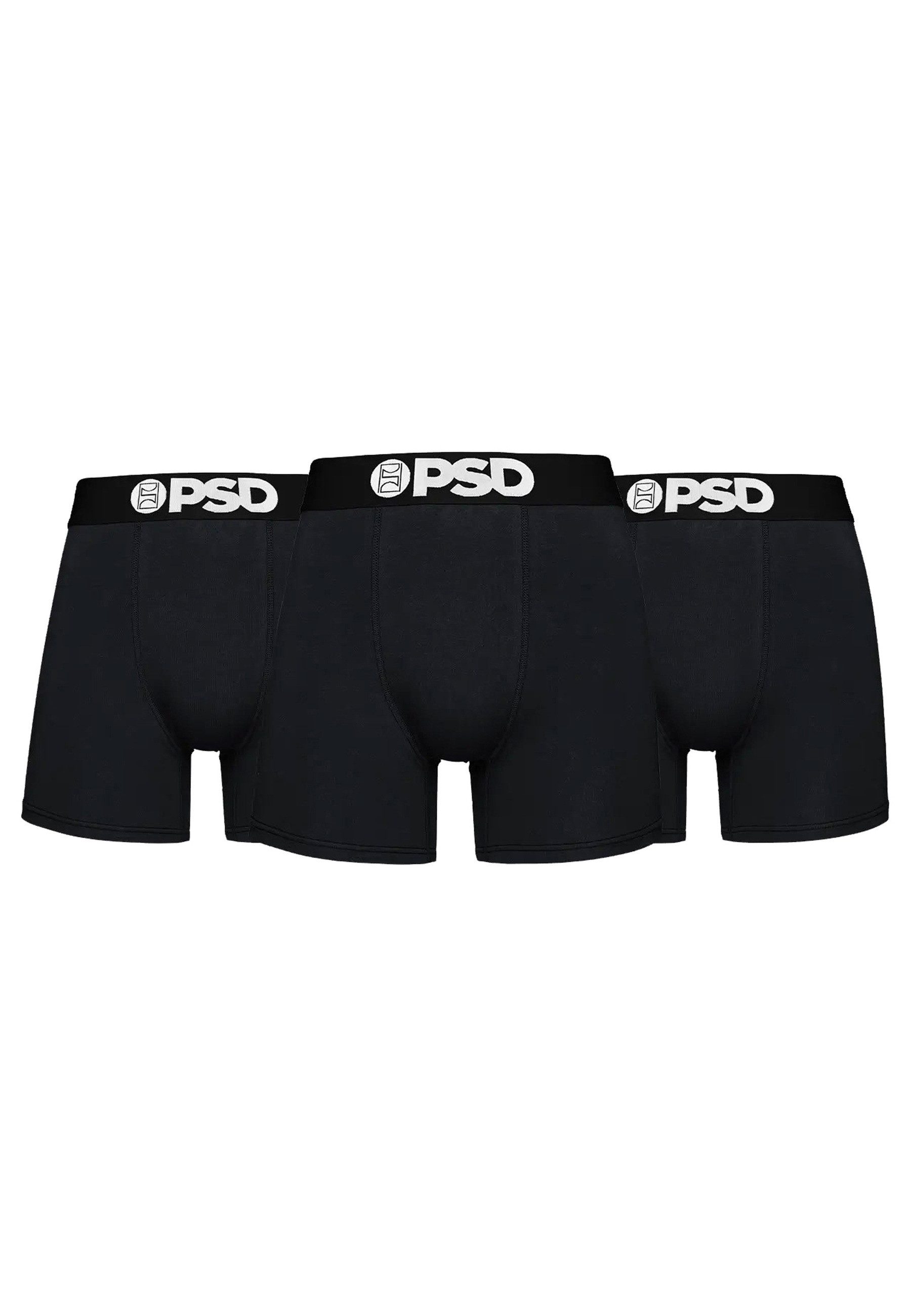 PSD Boxershorts PSD CTN SOLIDS BLK 5I 3PK (1-St)