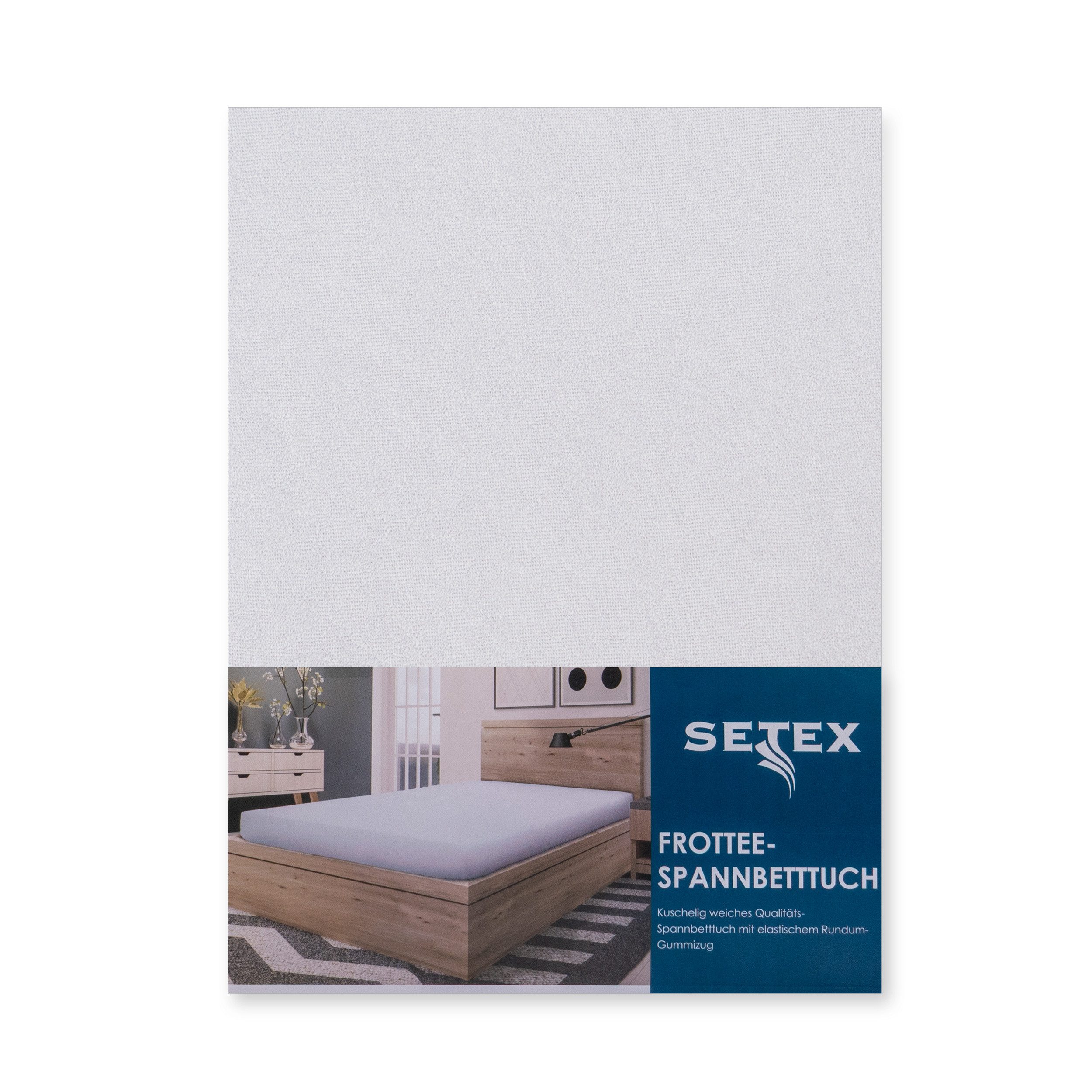 SETEX Spannbettlaken Frottee, Frottee, Gummizug: rundum, (1 Stück), uni, Fr günstig online kaufen