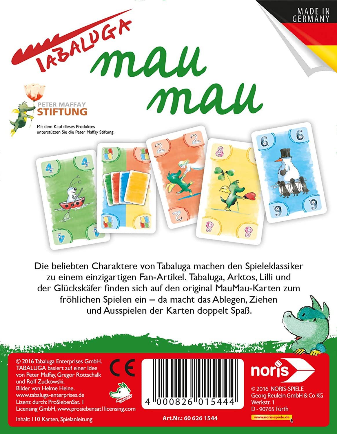 Noris Spiel Tabaluga Mau Mau Kartenspiel ab 6 Jahren
