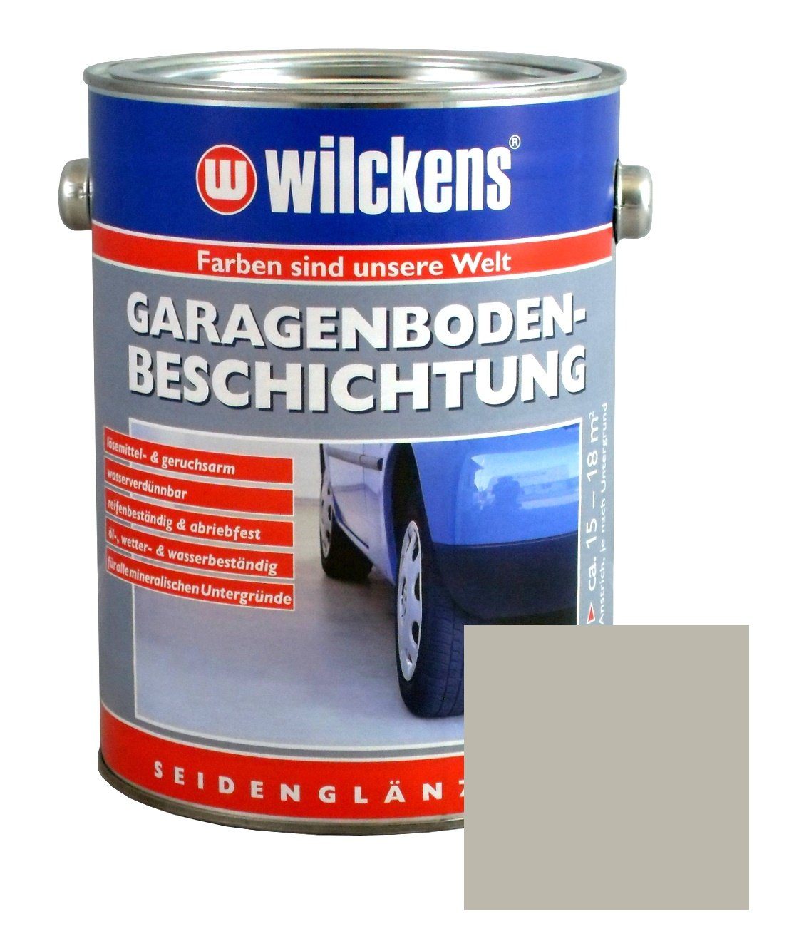 Wilckens Farben Bodenversiegelung, Garagenbodenbeschichtung Kieselgrau