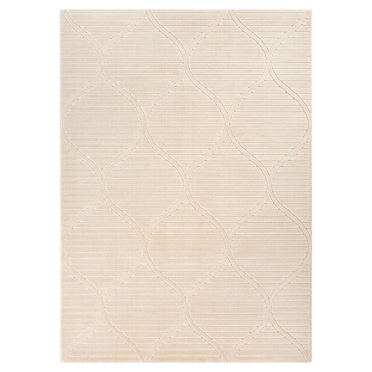 merinos Teppich LA PALMA, 80 x 140 cm, Beige, Wabenoptik, rechteckig, Höhe: 10 mm
