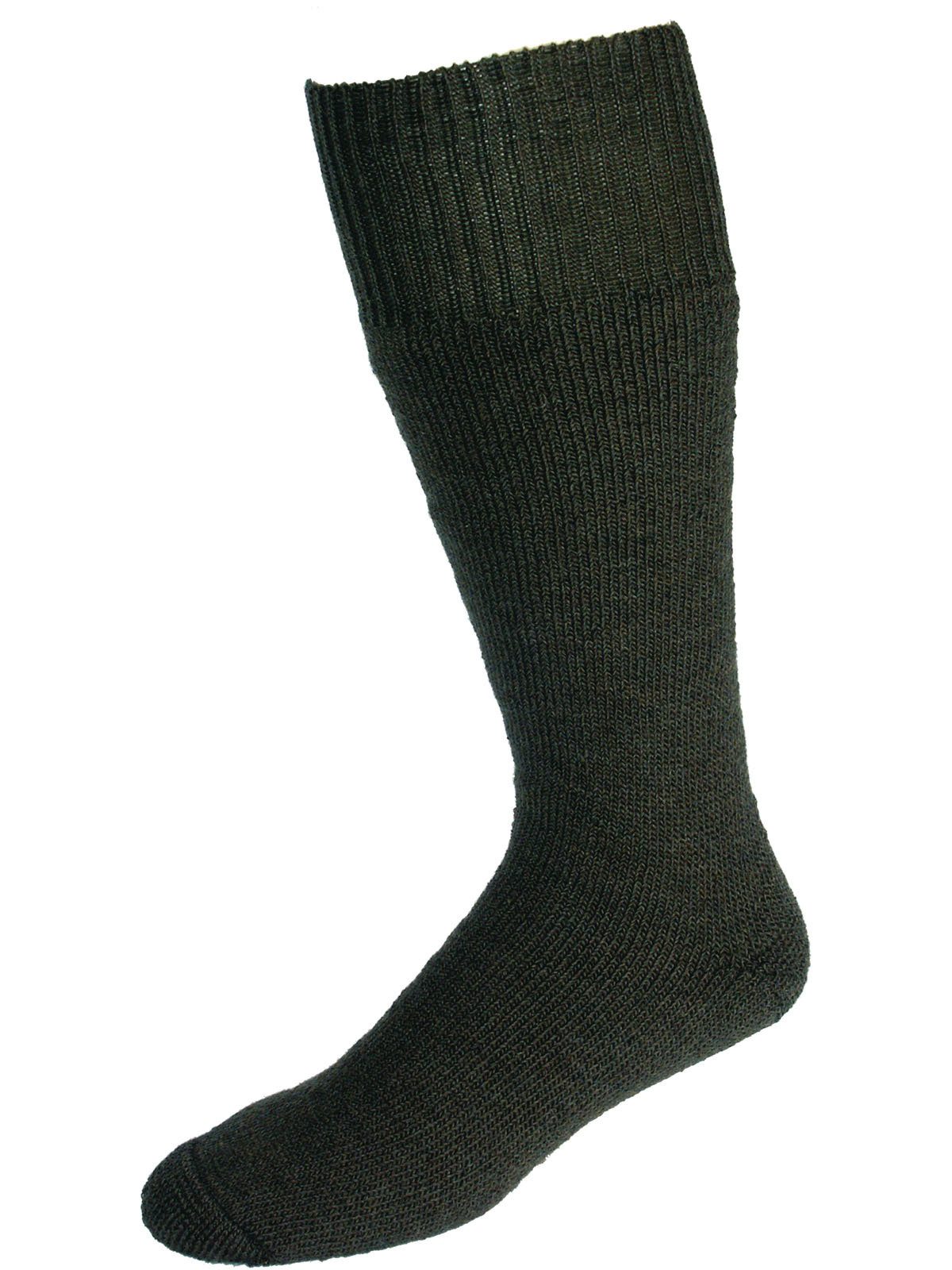 Nordpol Arbeitssocken 3 Paar Vollplüsch-Strumpf lang 7050 grün 70% Wolle / 30% Polyester