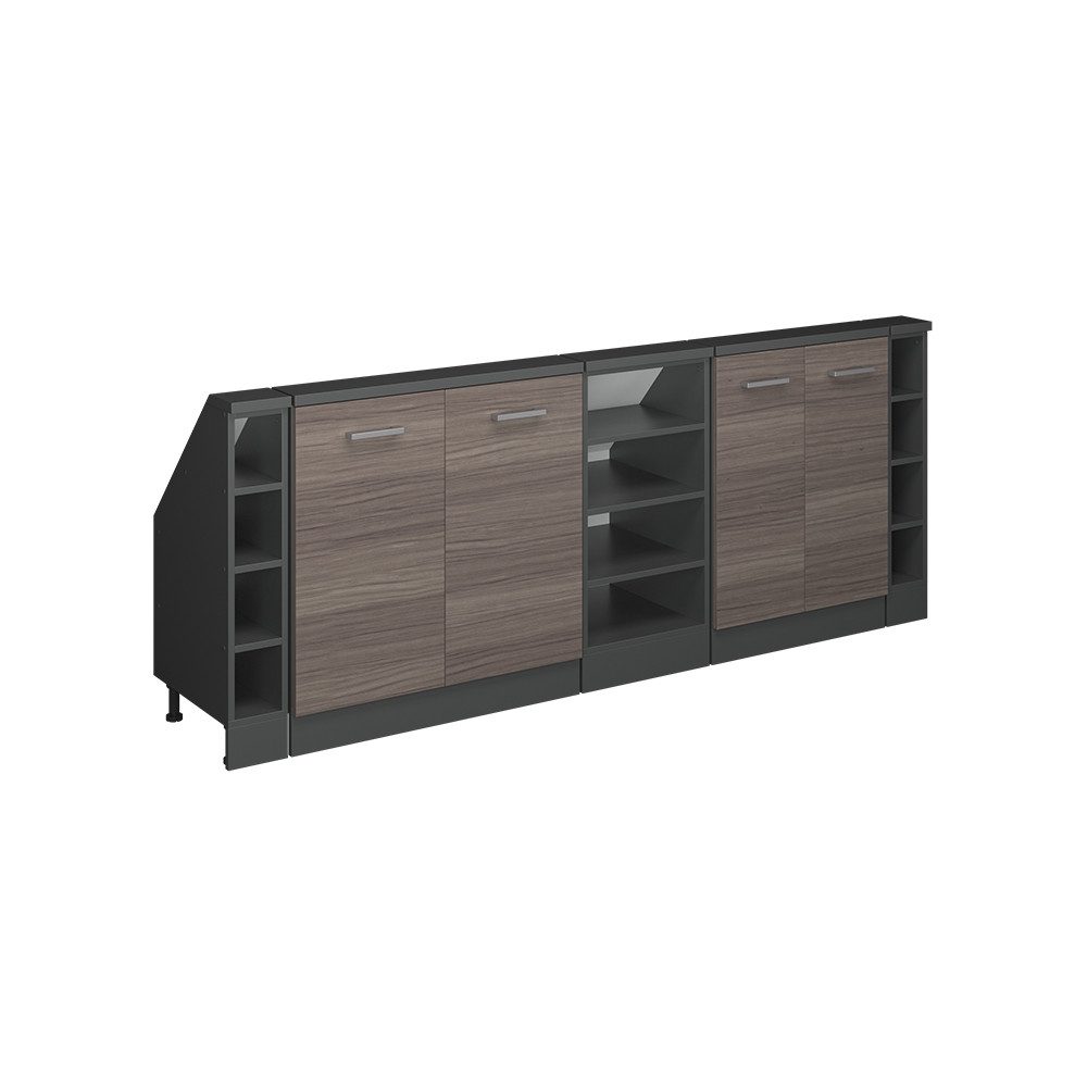 Vicco Unterschrank R-Line, Edelgrau/Anthrazit, 215 cm günstig online kaufen
