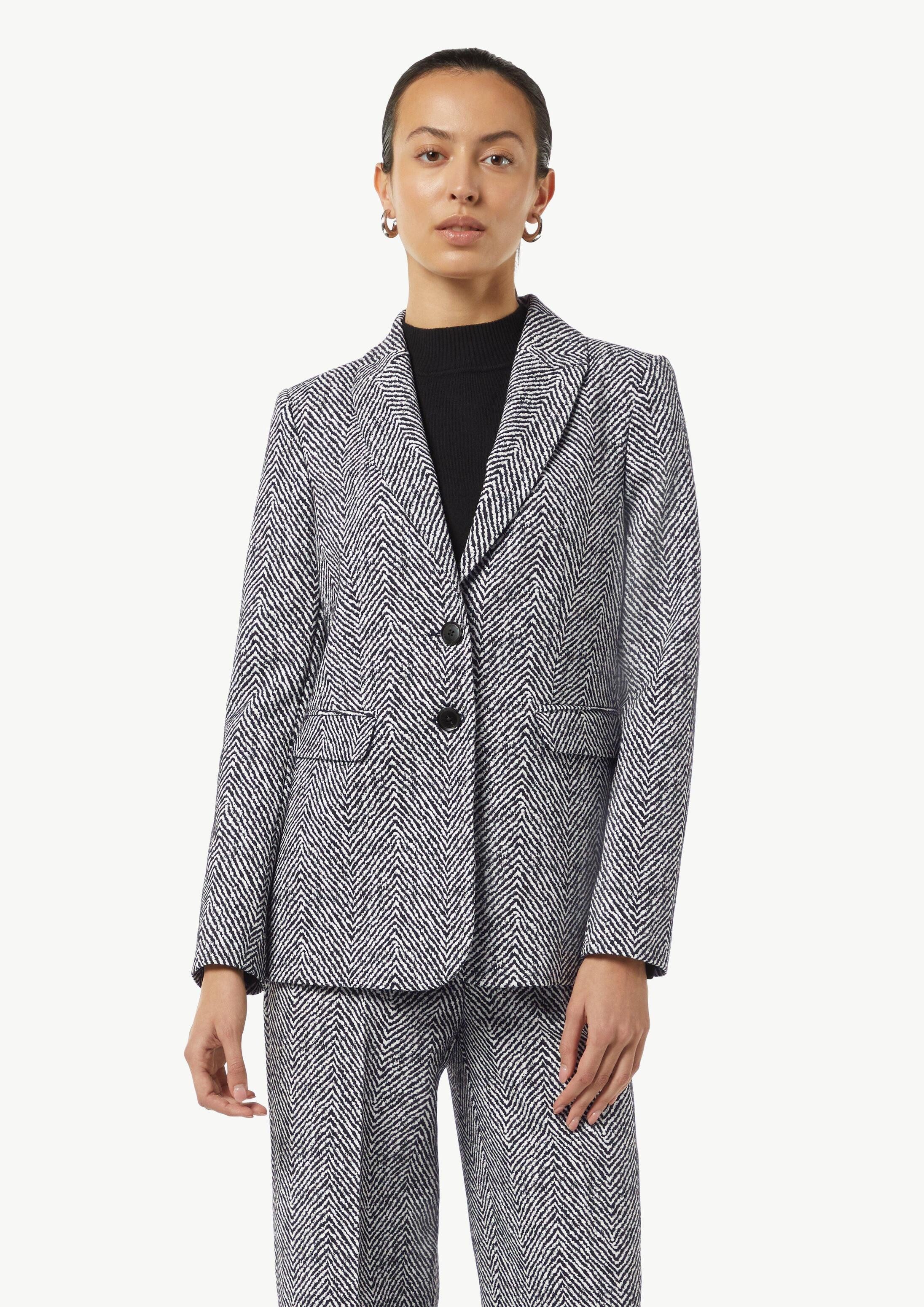 comma Jackenblazer Indoor-Blazer Antaillierter Blazer aus Jacquard