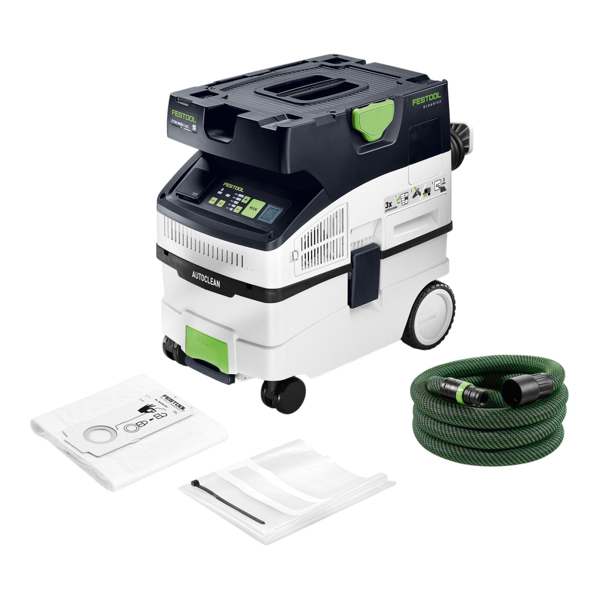FESTOOL Absauganlage CTM MIDI I AC CLEANTEC Absaugmobil 1200W 15 l Staubklasse M (578552)