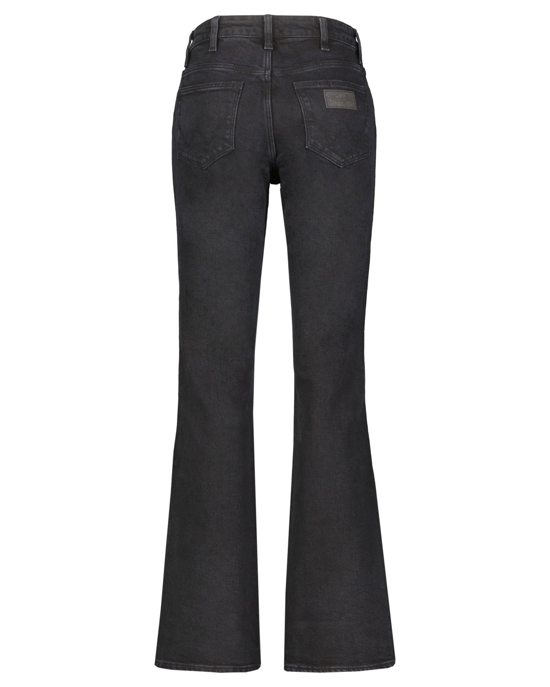 (1-tlg) Damen Wrangler BLACK EASY W233KLP27 5-Pocket-Jeans Jeans FLARE
