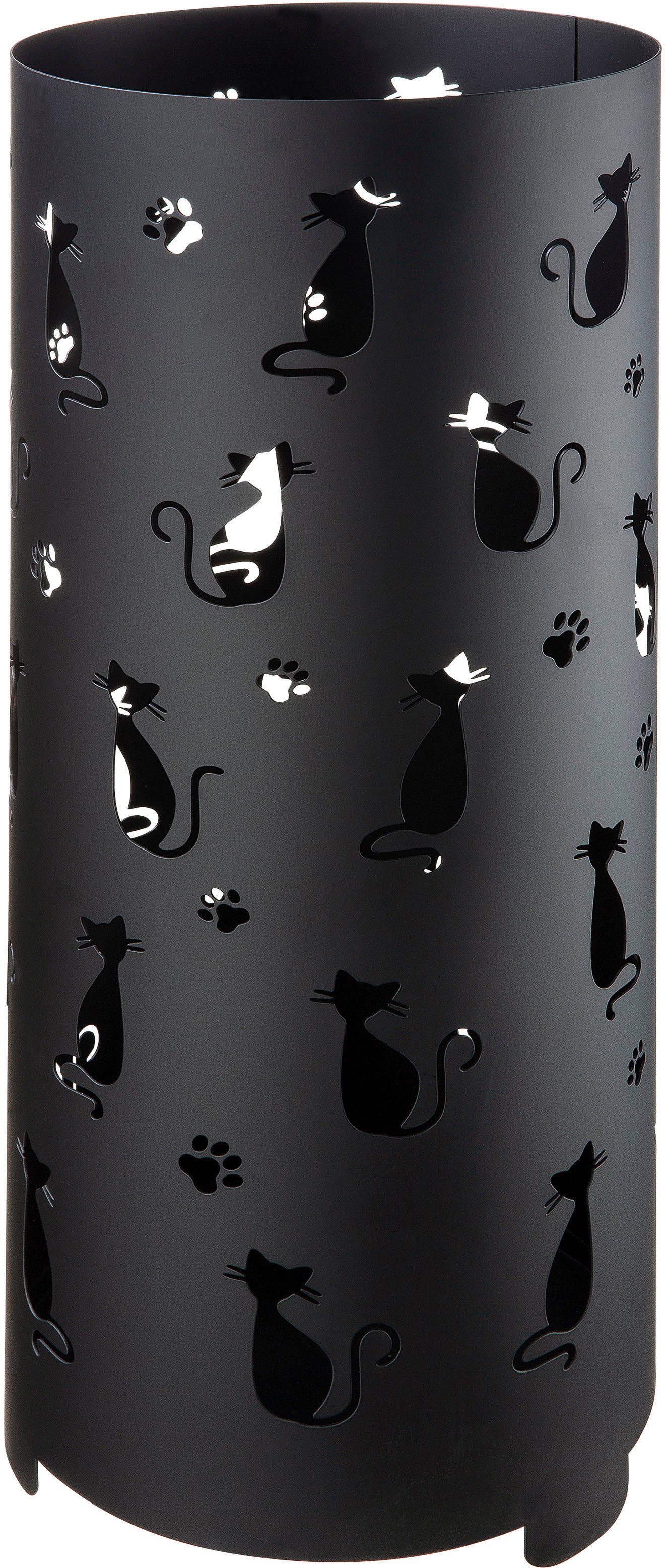 GILDE Dekofigur »Metall Schirmständer Cats (BxHxL) 55 cm schwarz«