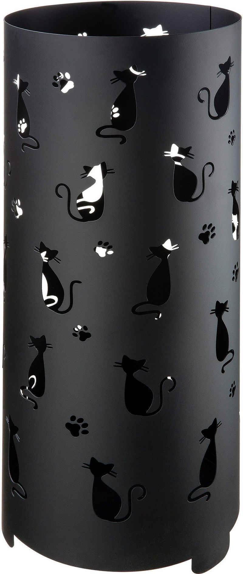 GILDE Schirmständer Regenschirmständer Cats, schwarz (1 St), Modern, Schwarz, Metall