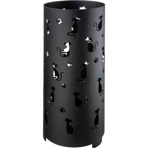 GILDE Schirmständer Regenschirmständer Cats, schwarz (1 St), Modern, Schwarz, Metall