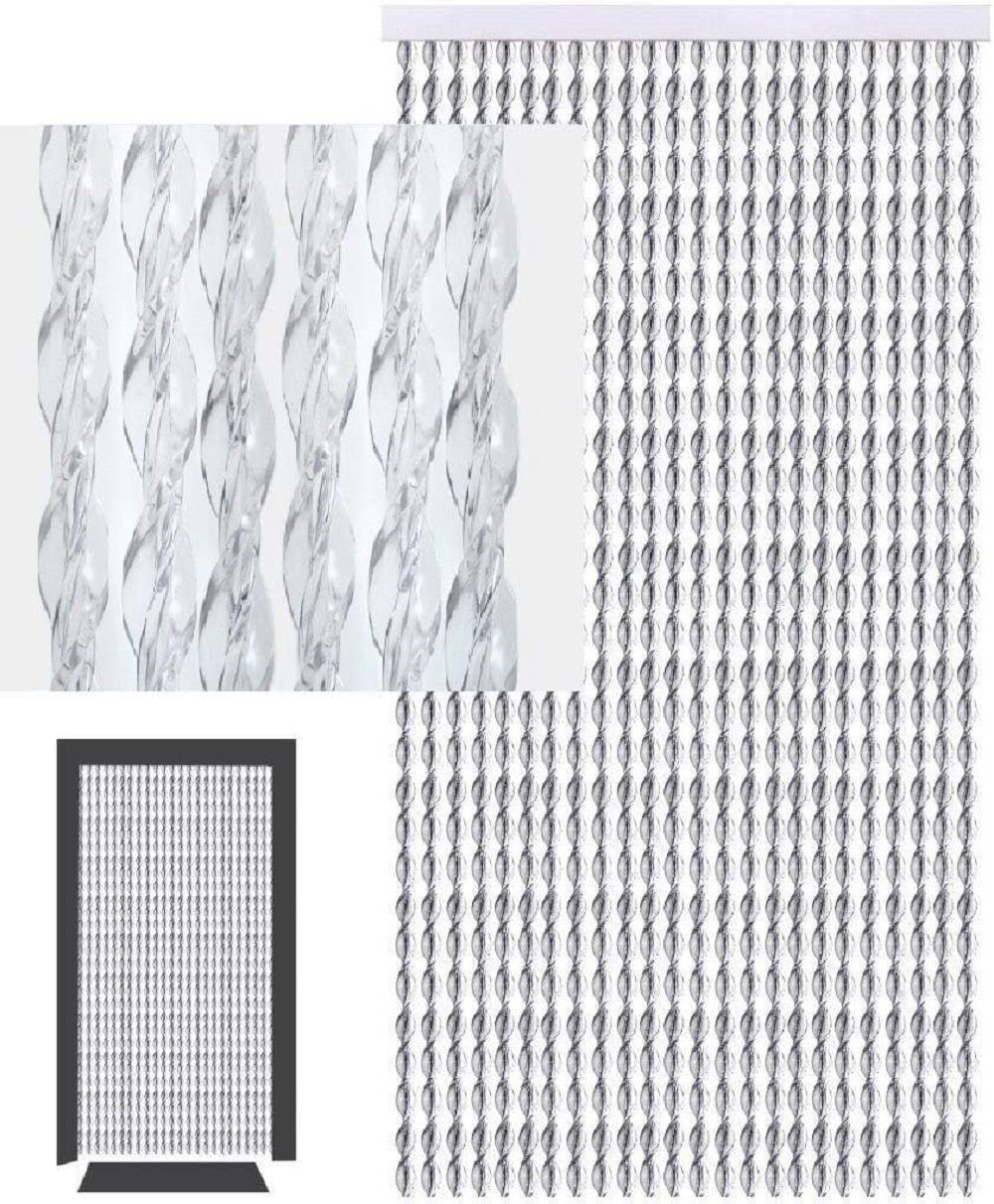 Defactoshop Vorhang Türvorhang Fadenvorhang 100x200cm PVC Fliegensch. Streifen CRYISTAL, Store