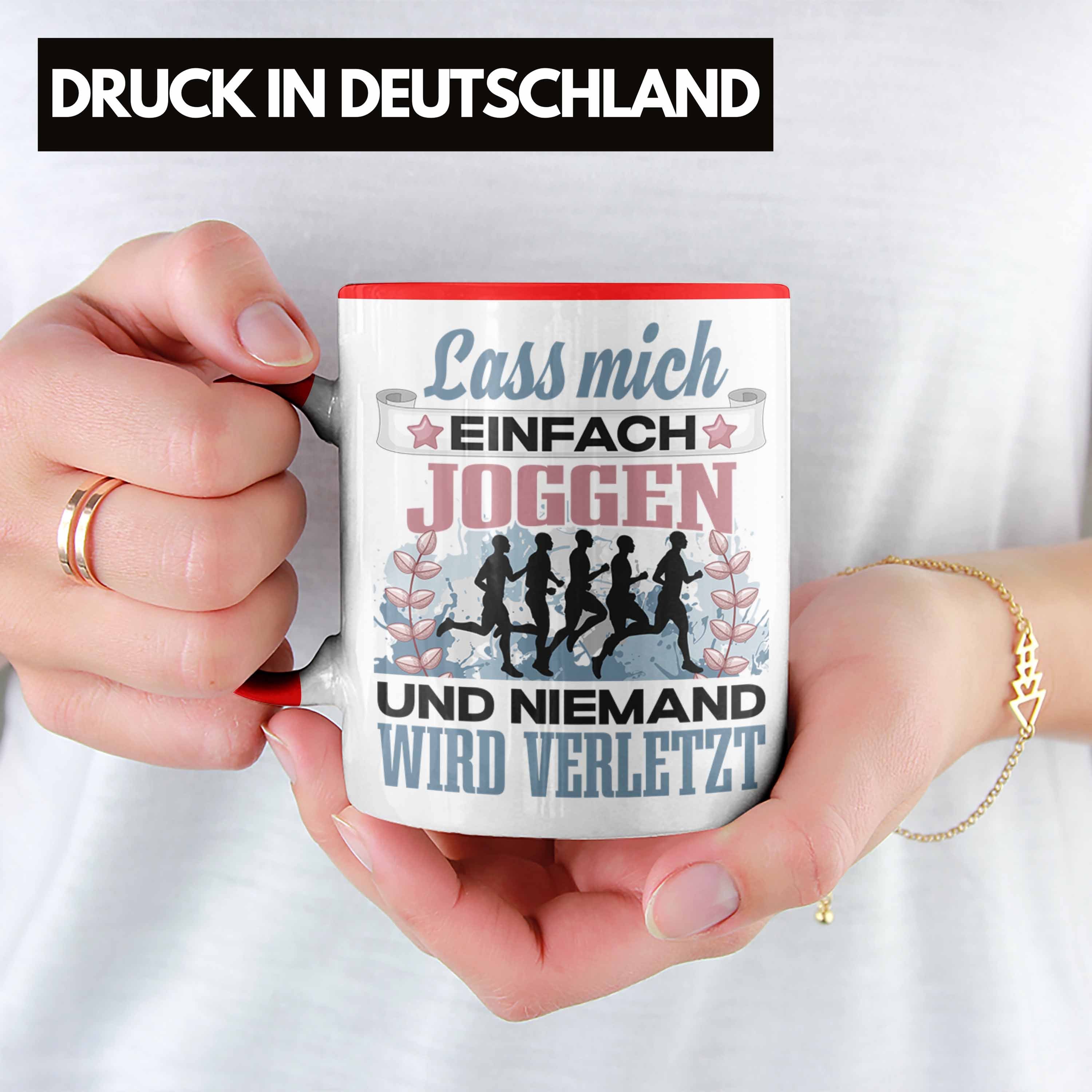 Lass Trendation Trendation Tasse Laufen Tasse - Rot Joggen Geschenk Geschenkidee Mic Spruch