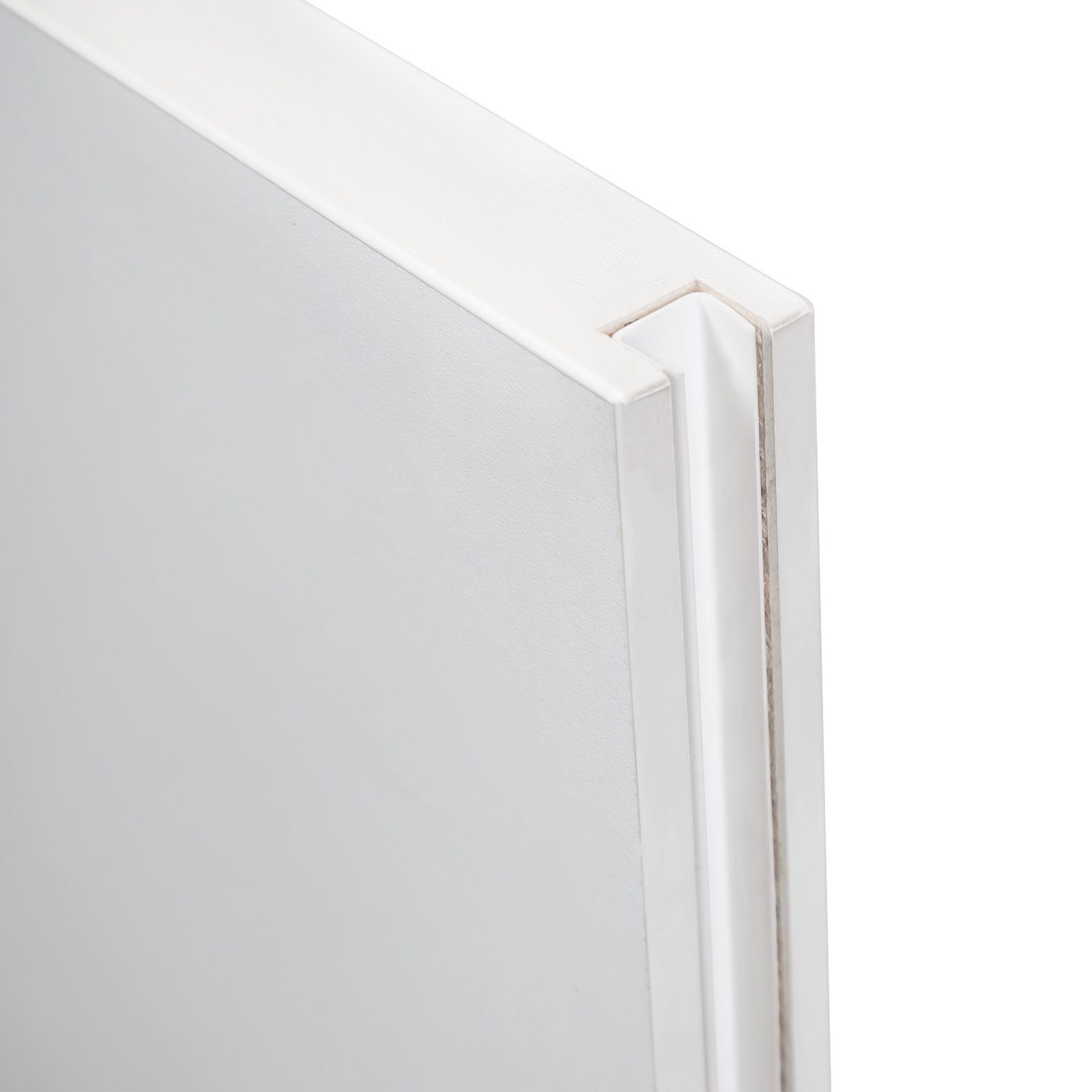 x Weiß 2-flügelige 203,5 176 Quadratgriff wohnen Holzschiebetür Quadratgriff Schienensystem und inova inkl. cm + Weiß, Doppelschiebetür