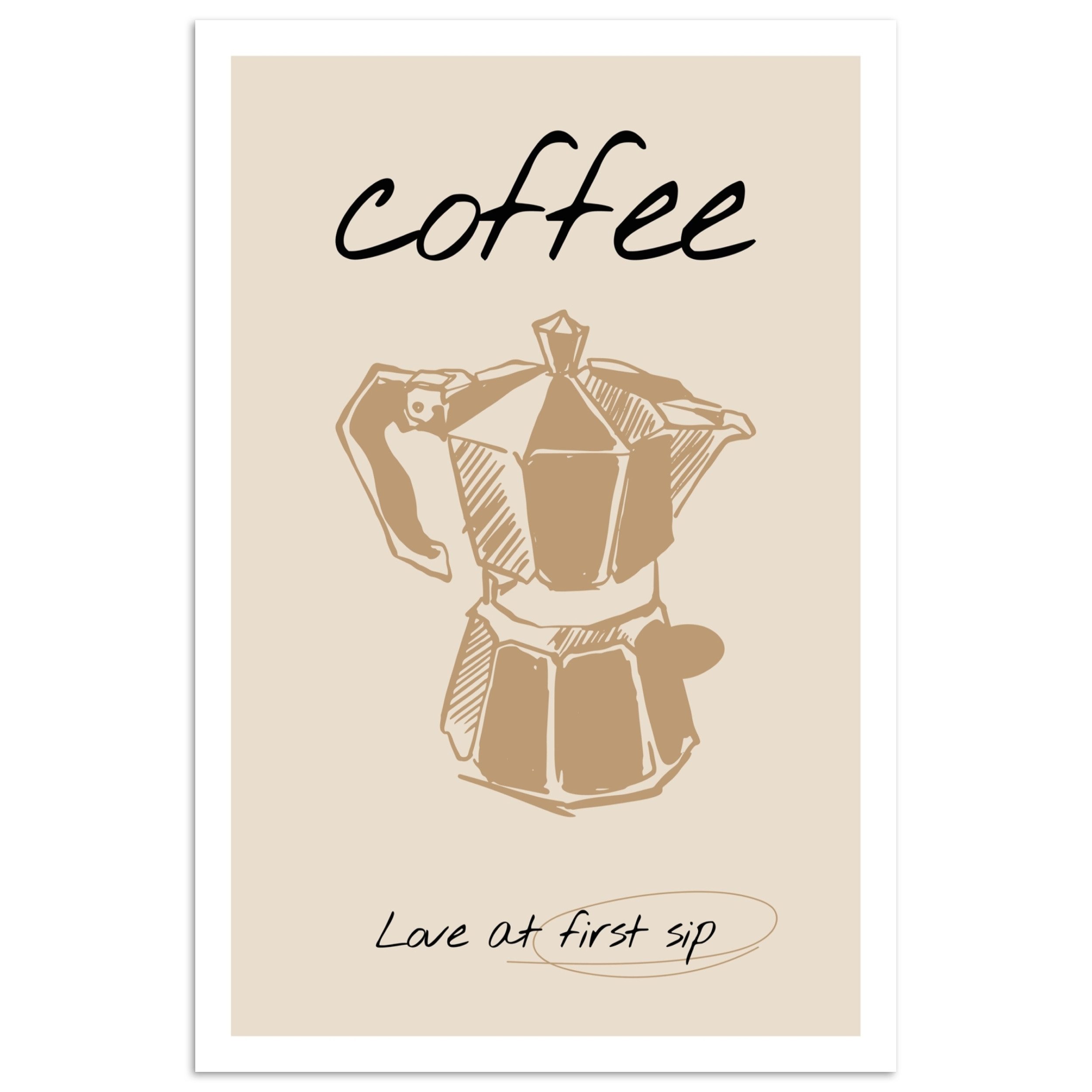 MuchoWow Poster Kaffee - Zitat - günstig online kaufen
