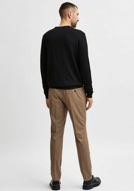 SELECTED HOMME Rundhalspullover OWN MERINO COOLMAX KNIT