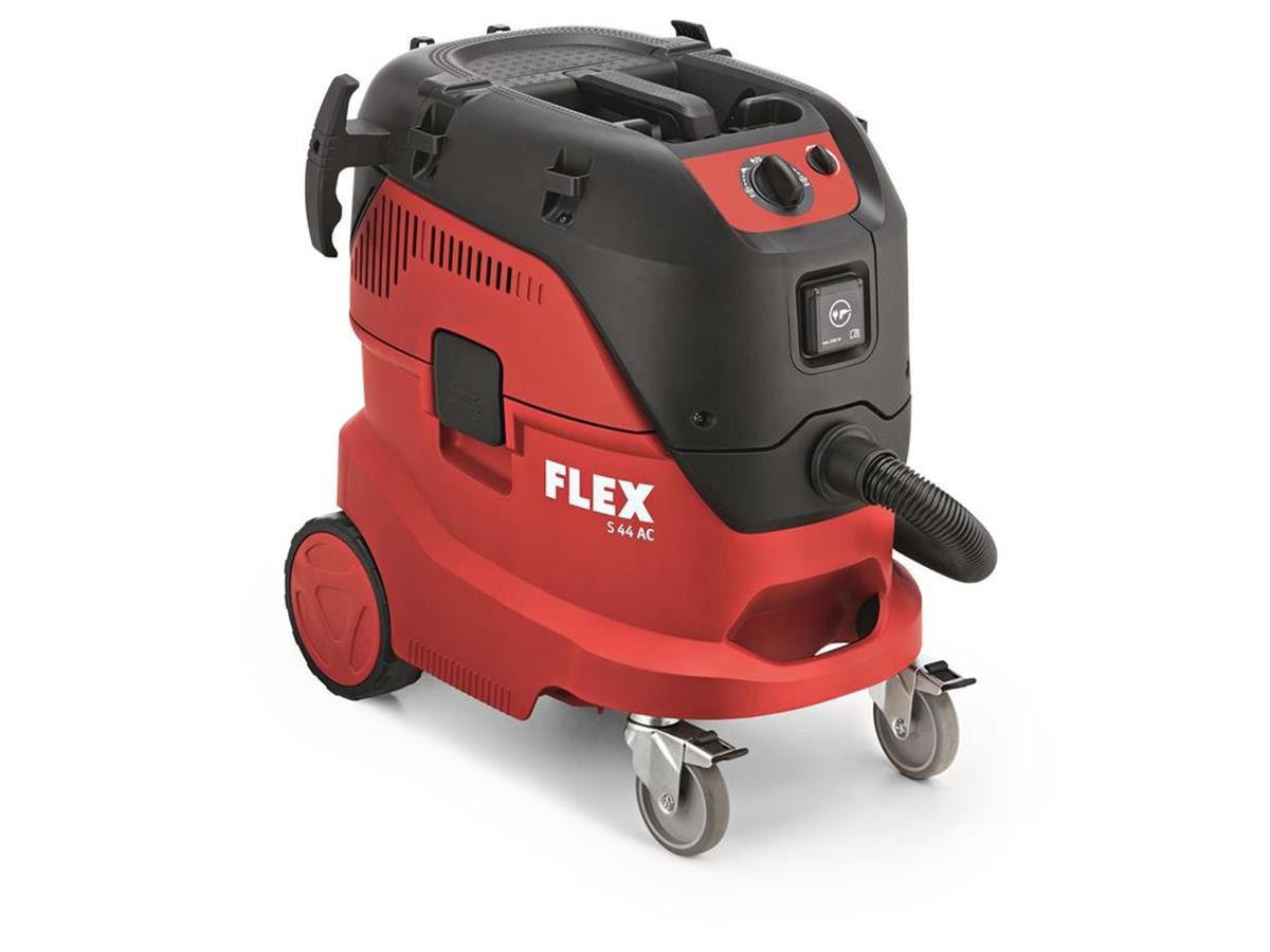 Flex Industriesauger S 44 L AC, 2400 W, 1x Flachfaltenfilter PES L/M/H, 1x Vlies-Filtersack Klasse L/M, mit Beutel, Konstant hohe Saugleistung, Seperater Motorluftkühlungskanal