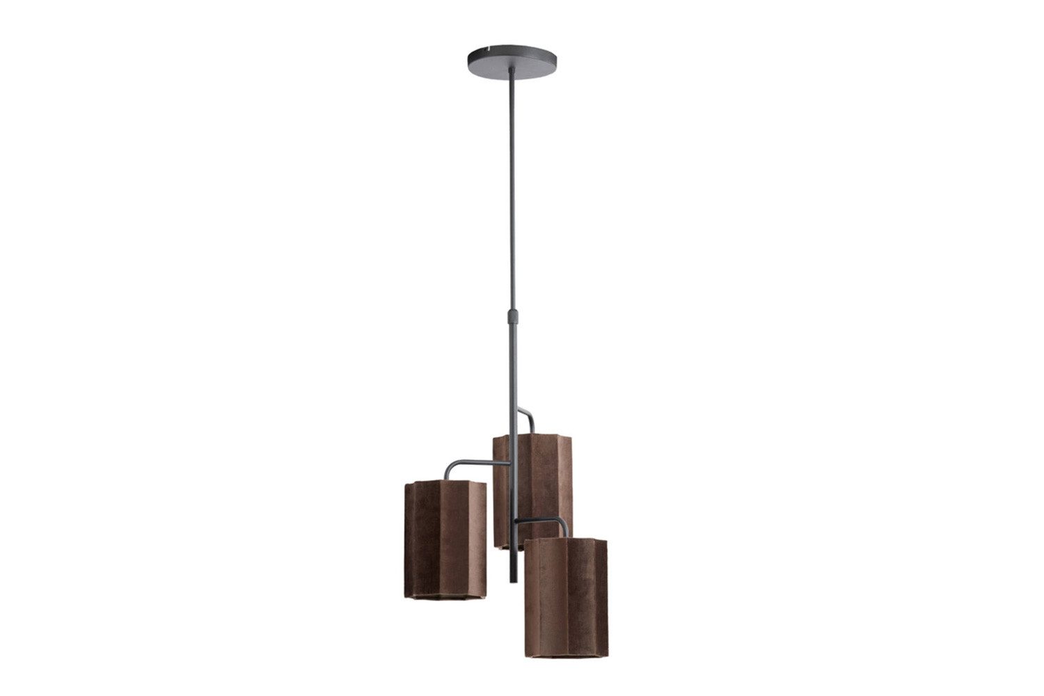 Light & Living Deckenleuchten Deckenleuchte Hängeleuchte EDISA von Light & Living Ø48x25 Braun Samt
