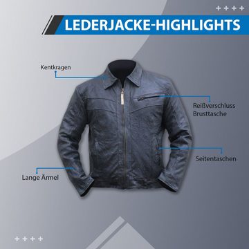 German Wear Lederjacke Trend 505J Lederjacke Jacke aus Lamm Nappa Leder schwarz