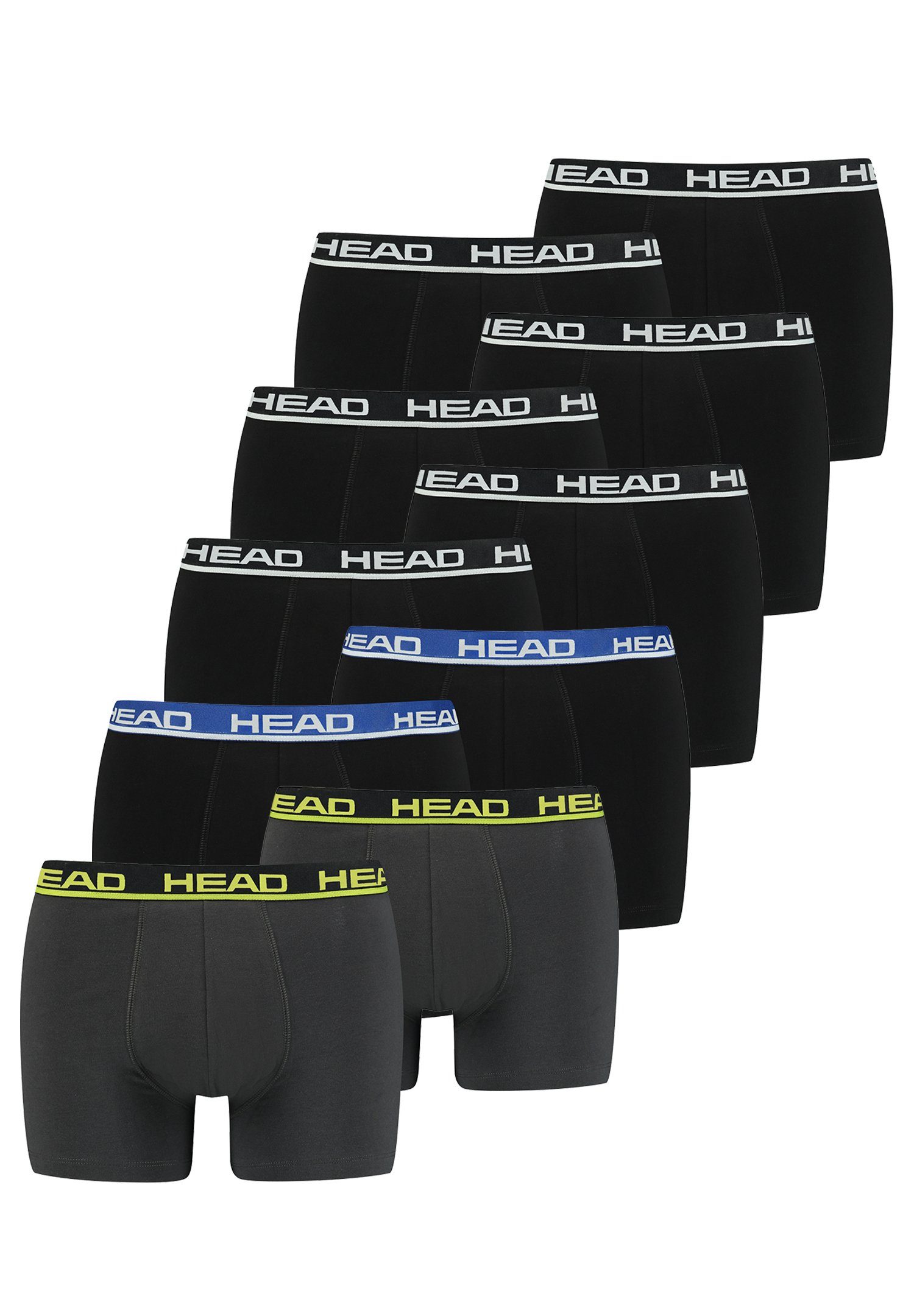 Head 10P Black/Black Basic Lime Head (Spar-Set, Blue/Phantom 10er-Pack) 10-St., Boxershorts Boxer