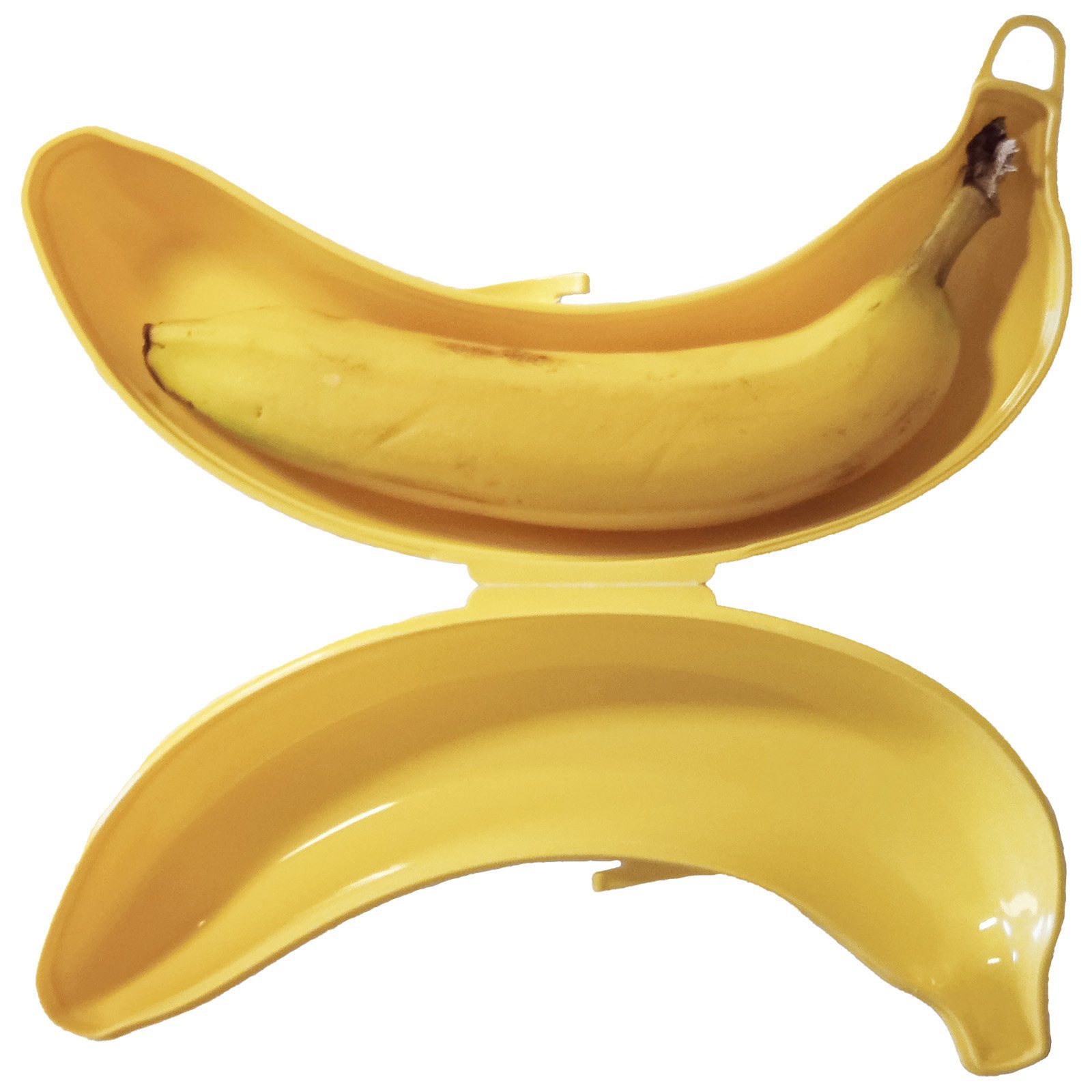 Koopman Lunchbox Bananenbox Gelb 22 cm, Kunststoff, (Stück, 1-tlg., Packung), Bananenbox, Obstdose, Bananendose, Obstbox, Aufbewahrung – Bild 5 von 5