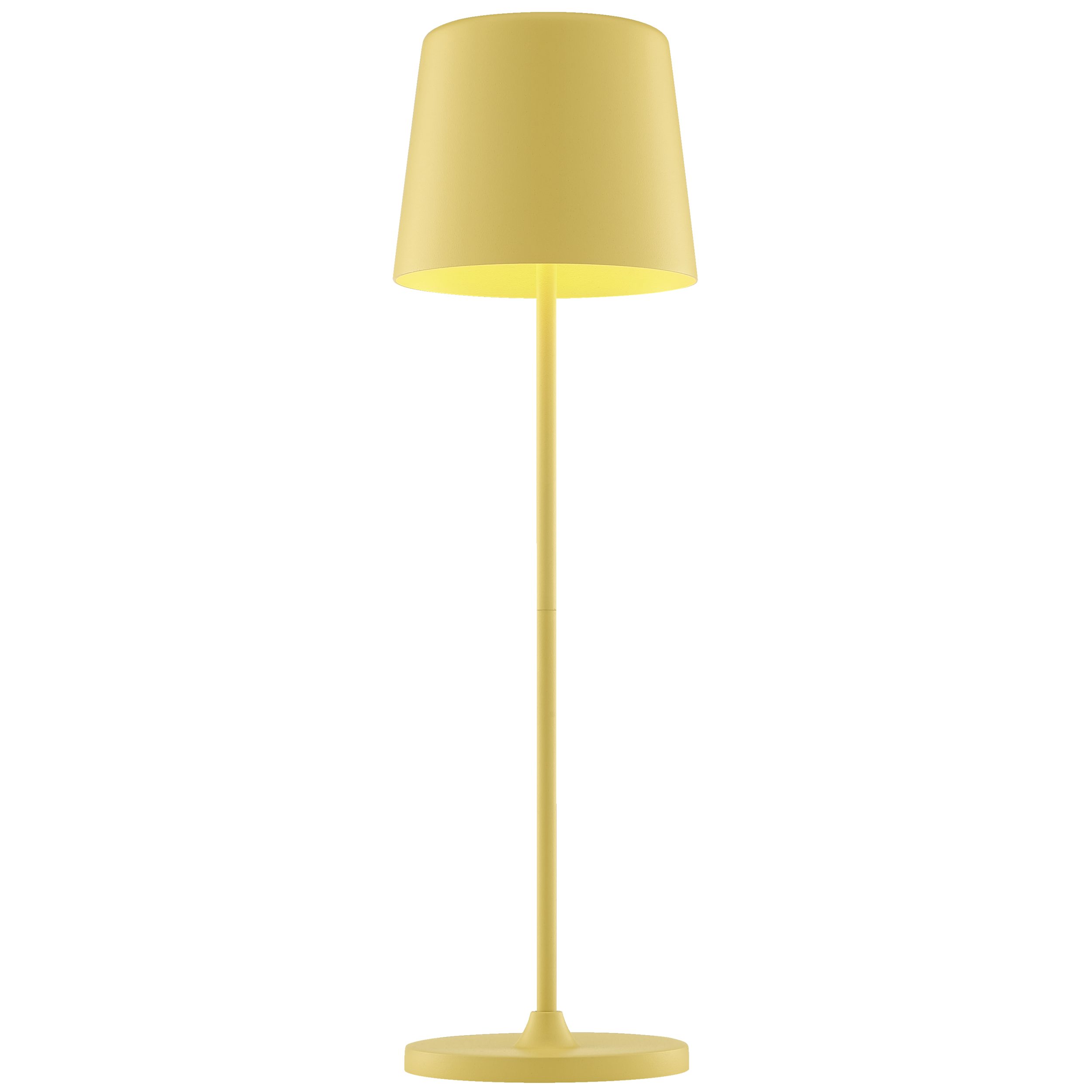 Lightbox Tischleuchte, LED fest integriert, Warmweiß, Portable LED Außen Tischlampe, 37 cm, 310 lm, Touchdimmer, USB, gelb