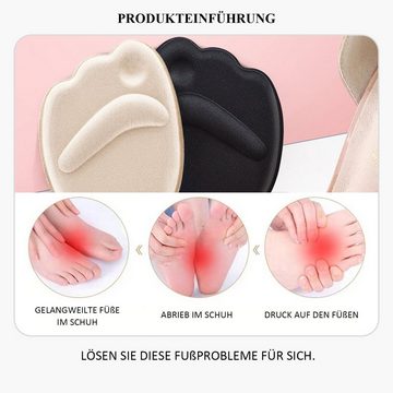 Daisred orthopädische Schuheinlagen 10 Paar Metatarsal Pad für DamenVorfuß High Heel Kissen