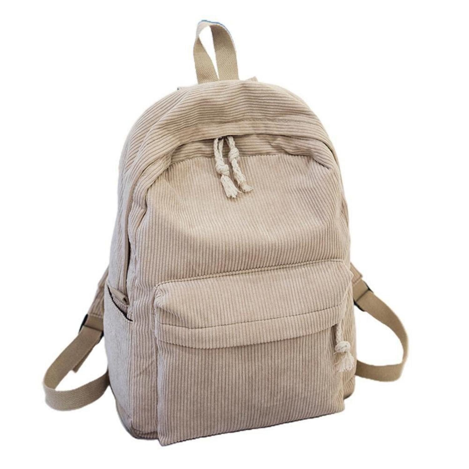 LuxusKollektion Freizeitrucksack Rucksack Kordsamt Vintage Braun Gestreift