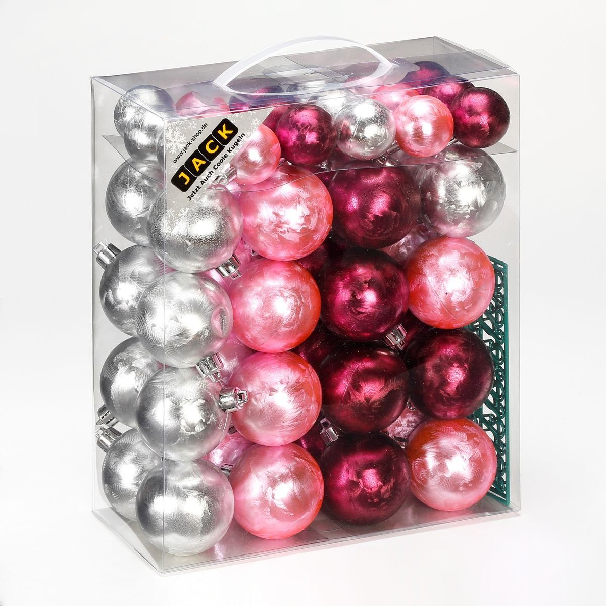 JACK Christbaumschmuck JACK by Inge 50x Kunststoff Kugeln Eislack Rosa Bord günstig online kaufen