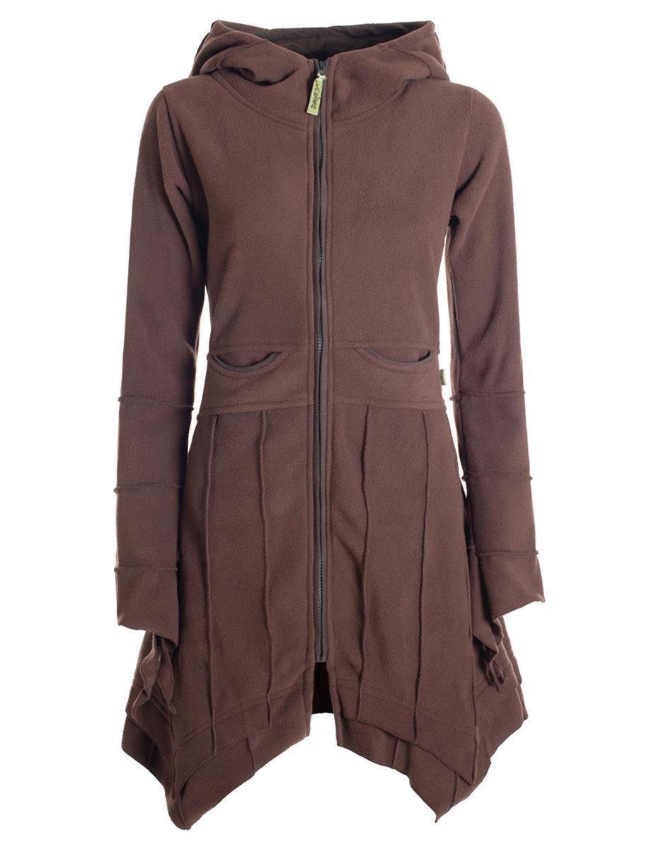 Vishes Kurzmantel Fleecemantel Cardigan Zipfelkapuzenjacke Hooded günstig online kaufen