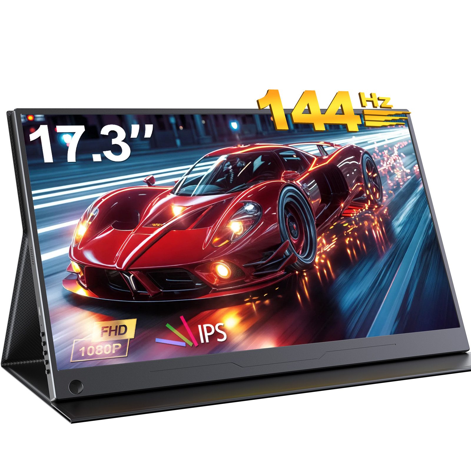 UPERFECT Tragbarer Monitor, Gaming Monitor Portabler Monitor (43,94 cm/17.3 ", 1920 × 1080 px, Full HD, 25 ms Reaktionszeit, 144 Hz, IPS)