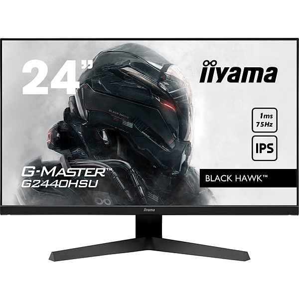 Iiyama G2440HSU-B1 Gaming-Monitor (61 cm/24 ", 1920 x 1080 px, Full HD, 1 ms Reaktionszeit, 75 Hz, IPS-LED)