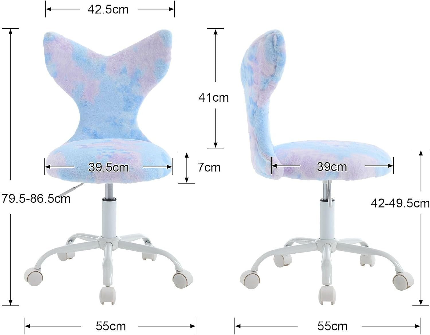 WAHSON OFFICE CHAIRS Kinderstuhl aus Kunstfell höhenverstellbar drehbar Kin günstig online kaufen
