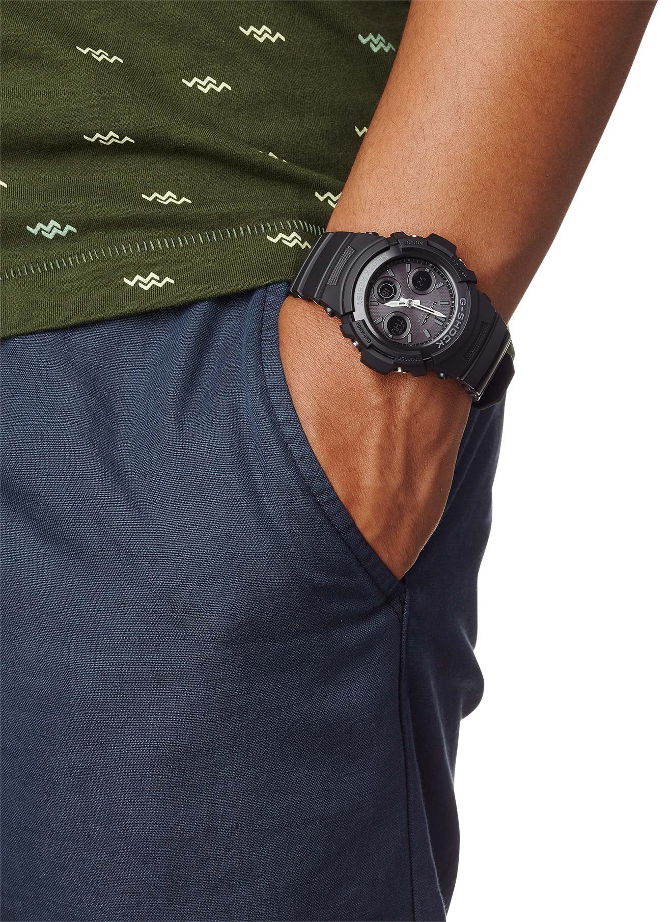 CASIO G-SHOCK Funkchronograph AWG-M100B-1AER, Solaruhr, Armbanduhr,Herrenuh günstig online kaufen