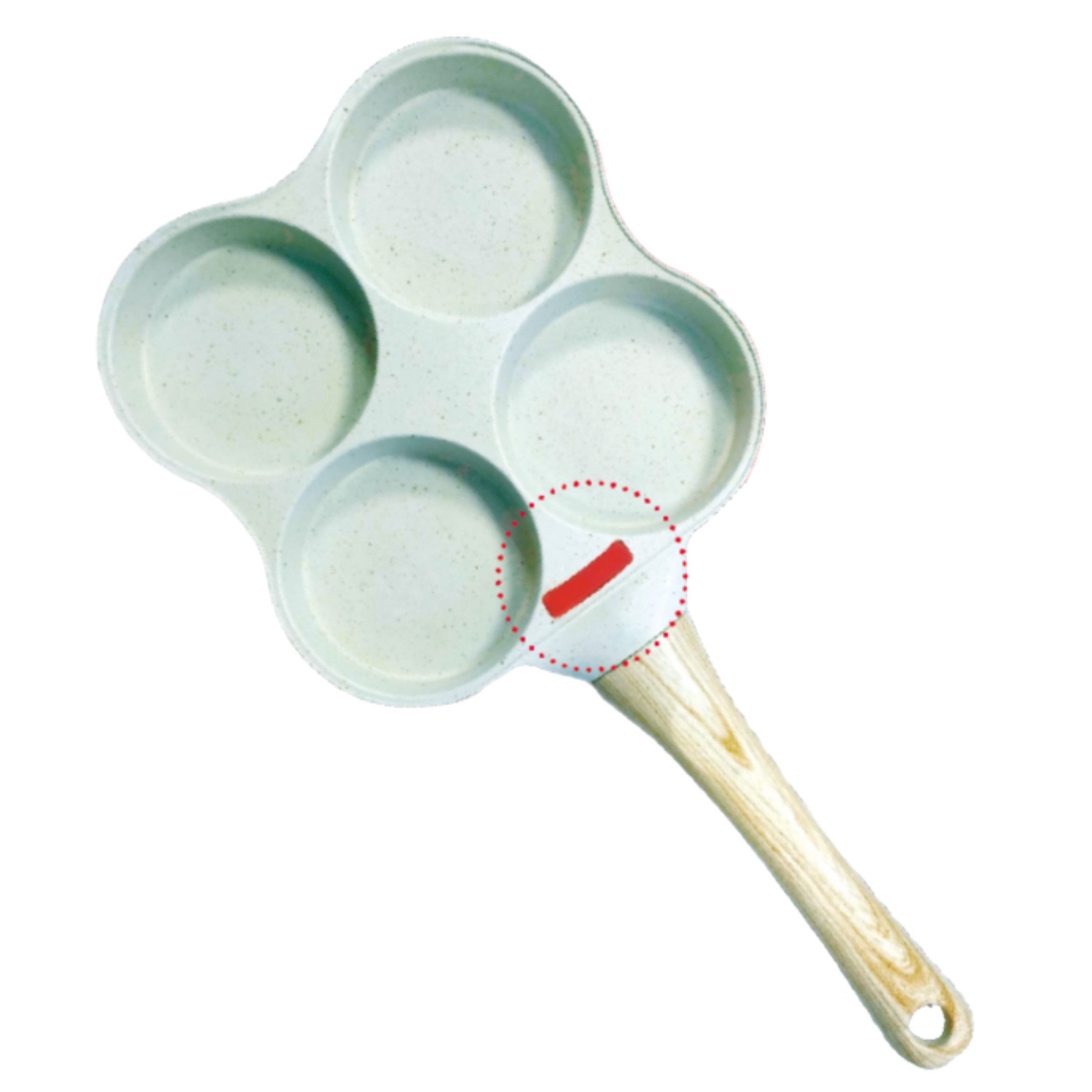 Venteo Crêpepfanne Kitchenpro 4er Pancake Pfanne, Aluminium (Spar Set, 1-tlg., 1er oder 2er Pack), Pancakepfanne mit Temperaturanzeige, Marmorstein Antihaftbeschichtung
